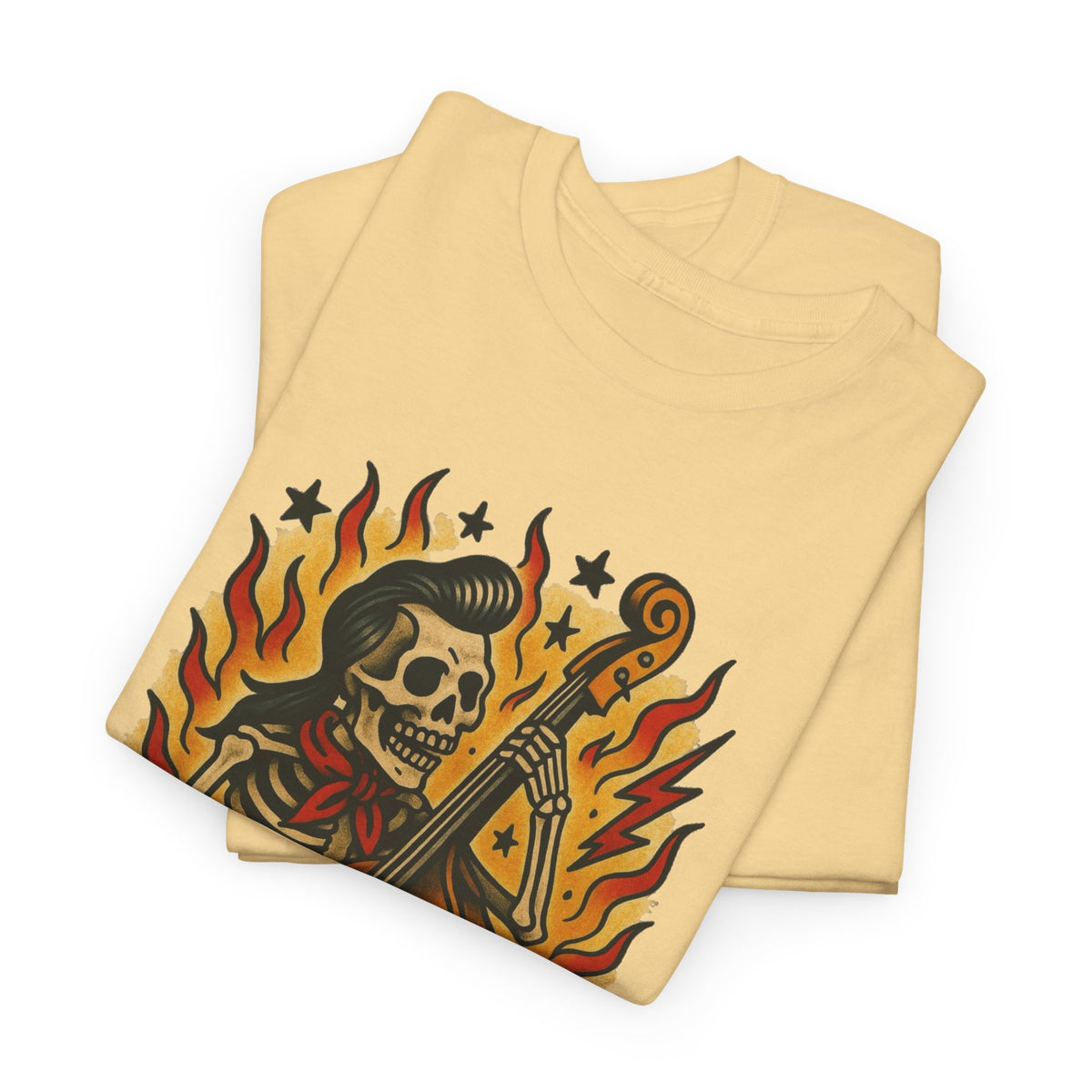 Skeleton Playing Guitar HOT Graphic T-Shirt Men's Tee