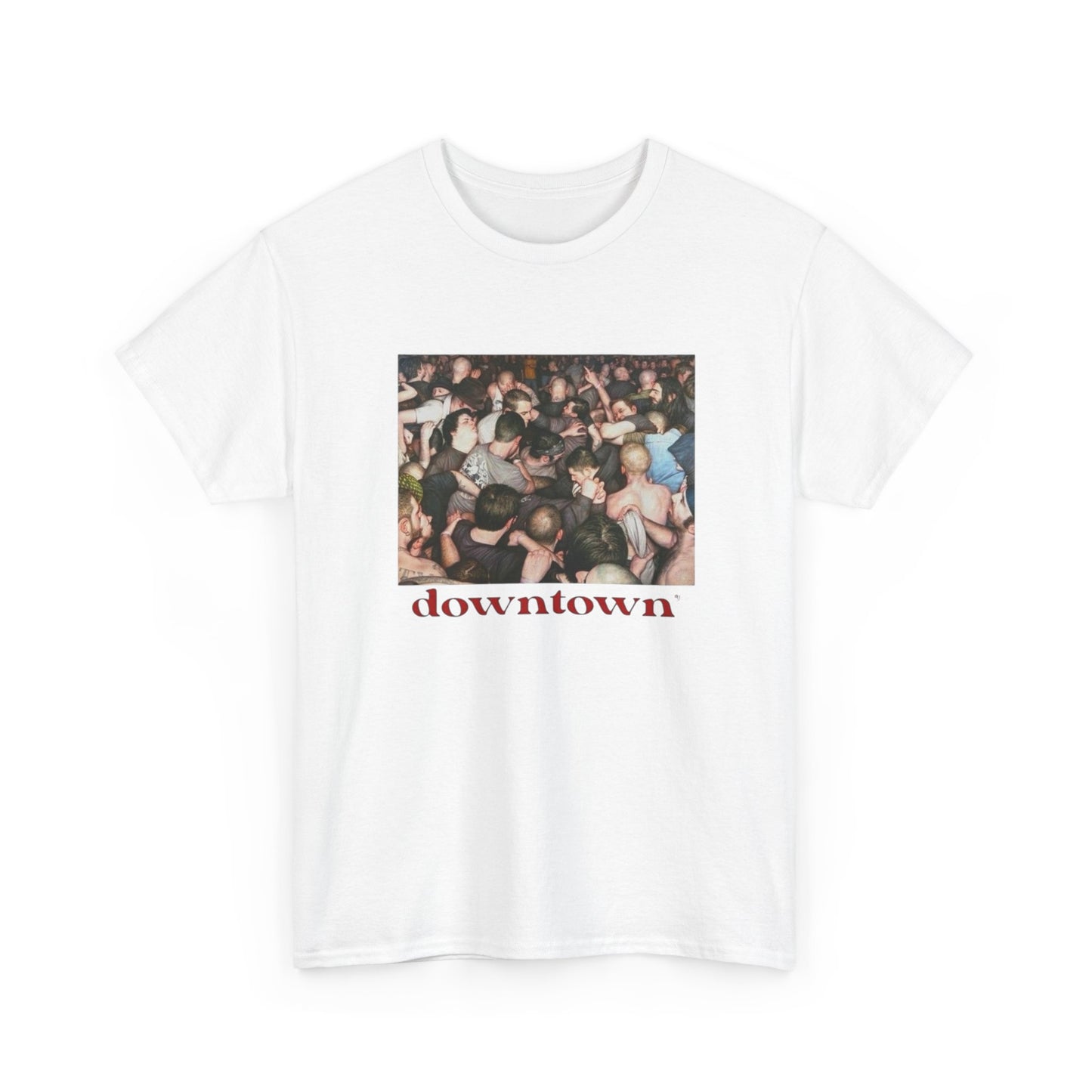 Downtown Hardcore Music Graphic T Shirt Unisex Heavy Cotton Tee Gift New