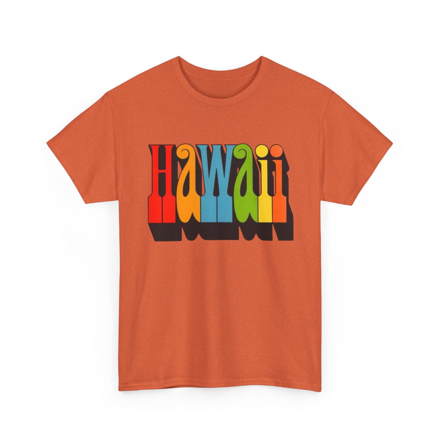Hawaii Retro Graphic T Shirt Unisex Heavy Cotton Tee