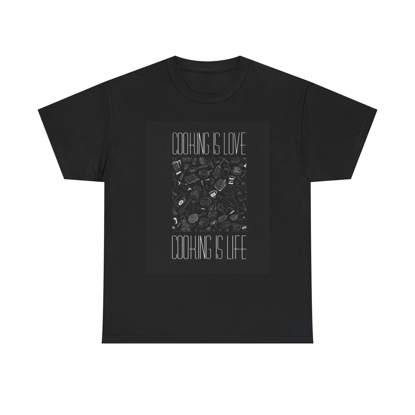 Cooking is Life Shirt Chef Gear Kitchen Love Unisex Heavy Cotton Tee