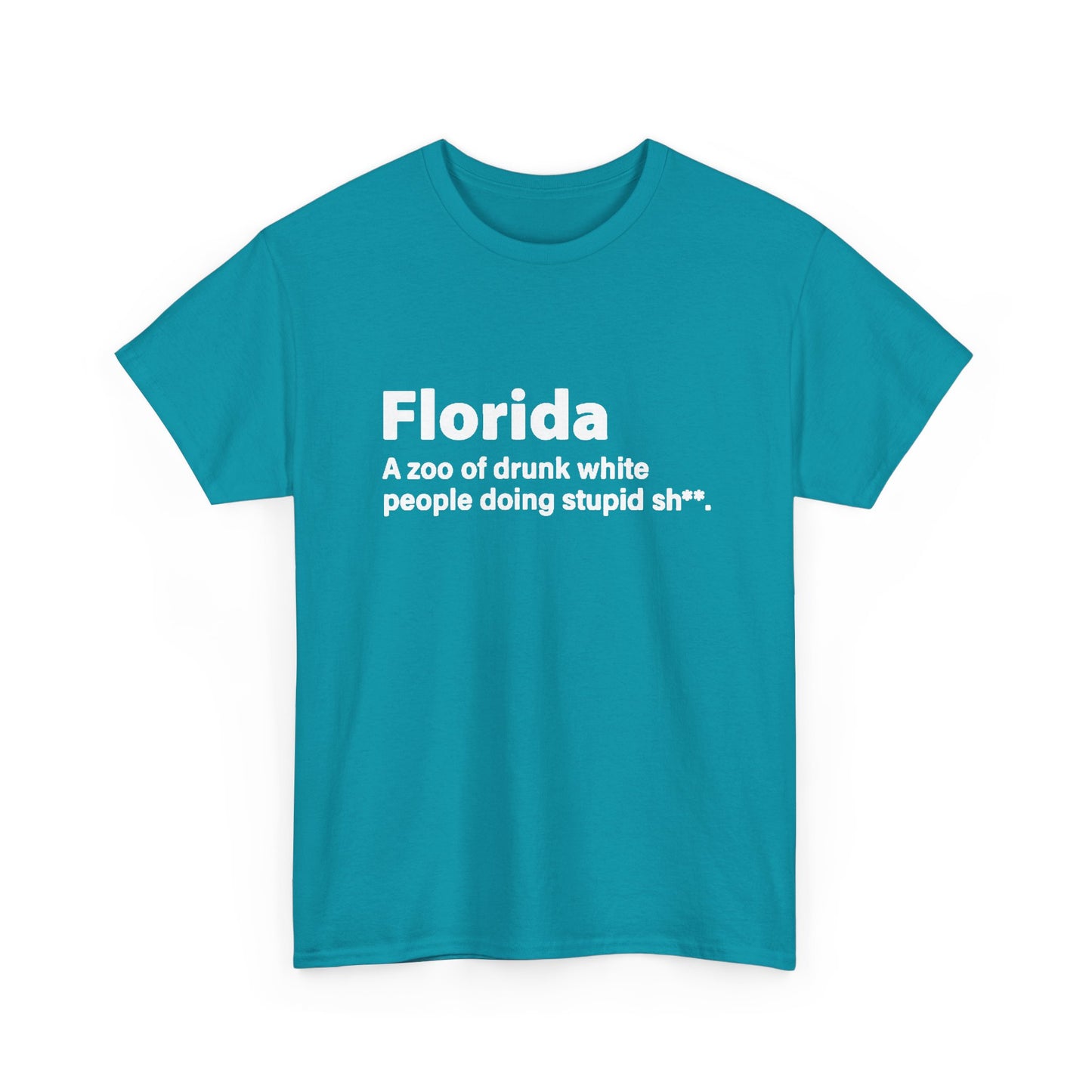 Florida Funny True Graphic T Shirt Jokes Comedy Gift Tampa Unisex Heavy Cotton