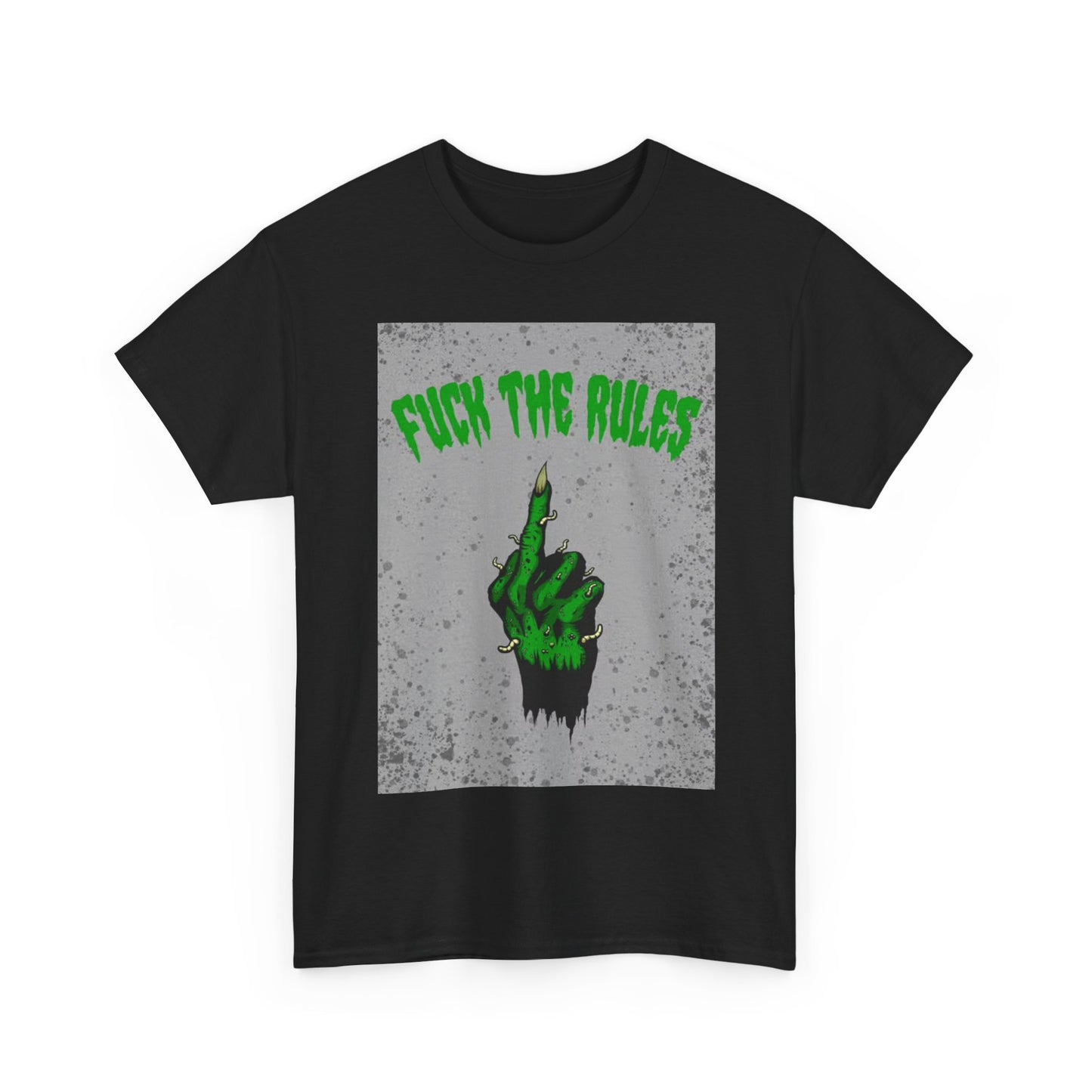 F the Rules Tshirt Funny Gift Goblin Hands Rock Retro Unisex Heavy Cotton Tee