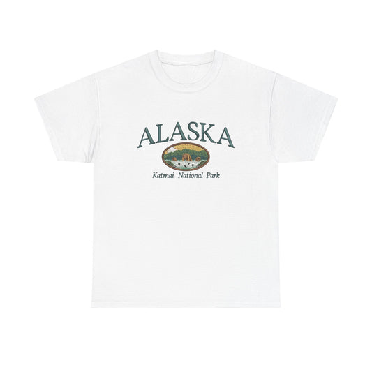 Alaska National Parks Graphic T Shirt NEW Unisex Heavy Cotton Tee