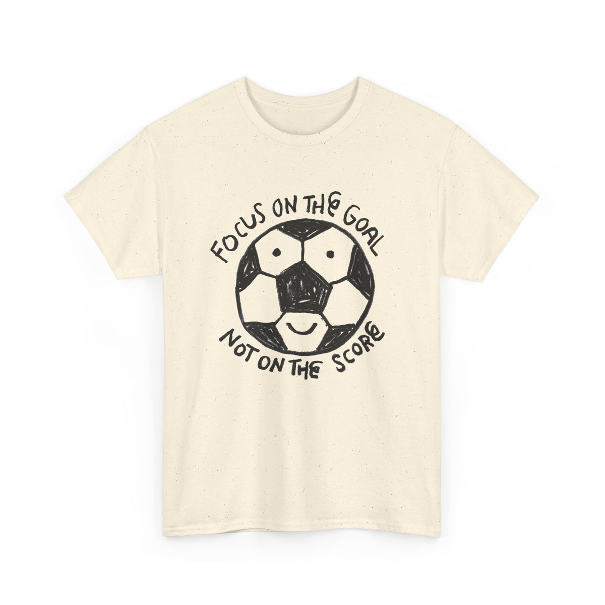 Focus On The Goal Not The Score Graphic T Shirt Men's Heavy Cotton Tee