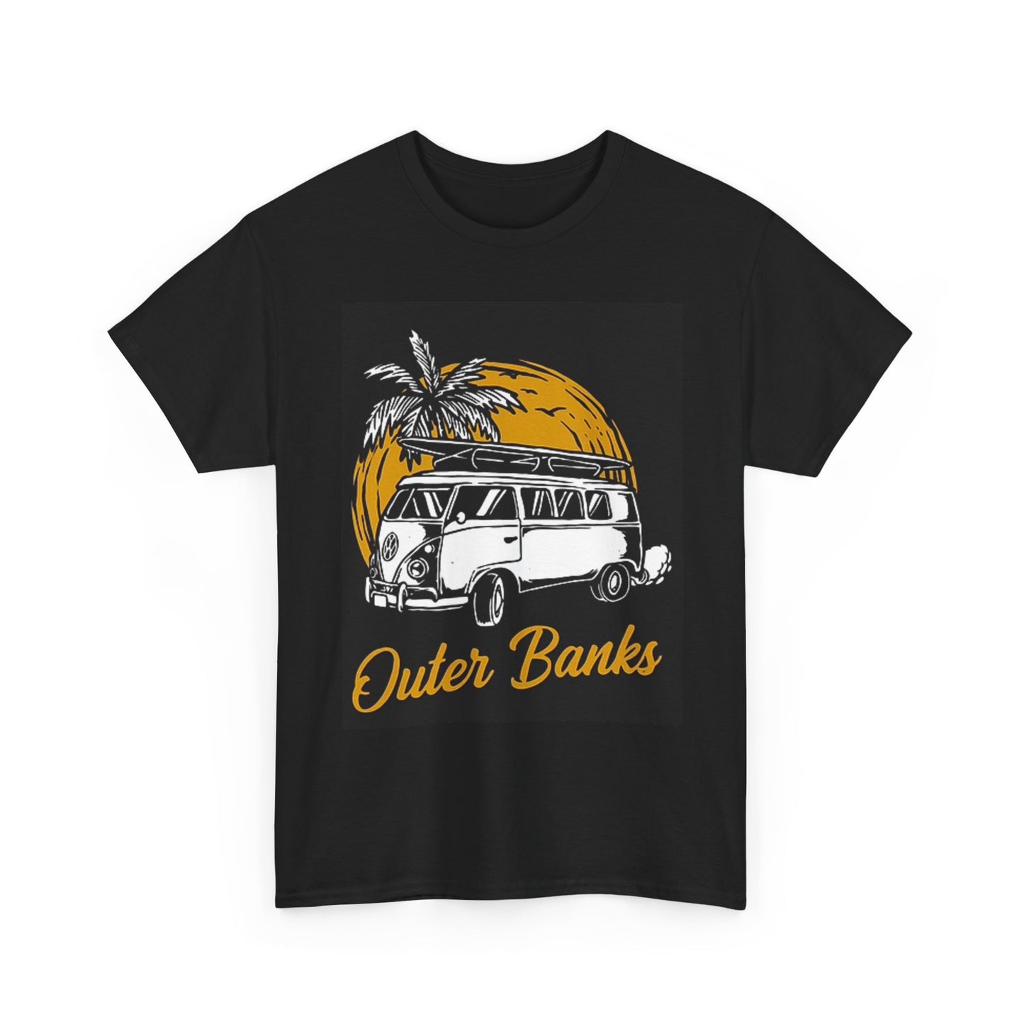 Outer Banks Graphic T Shirt Retro North Carolina Beach Unisex Heavy Cotton Tee