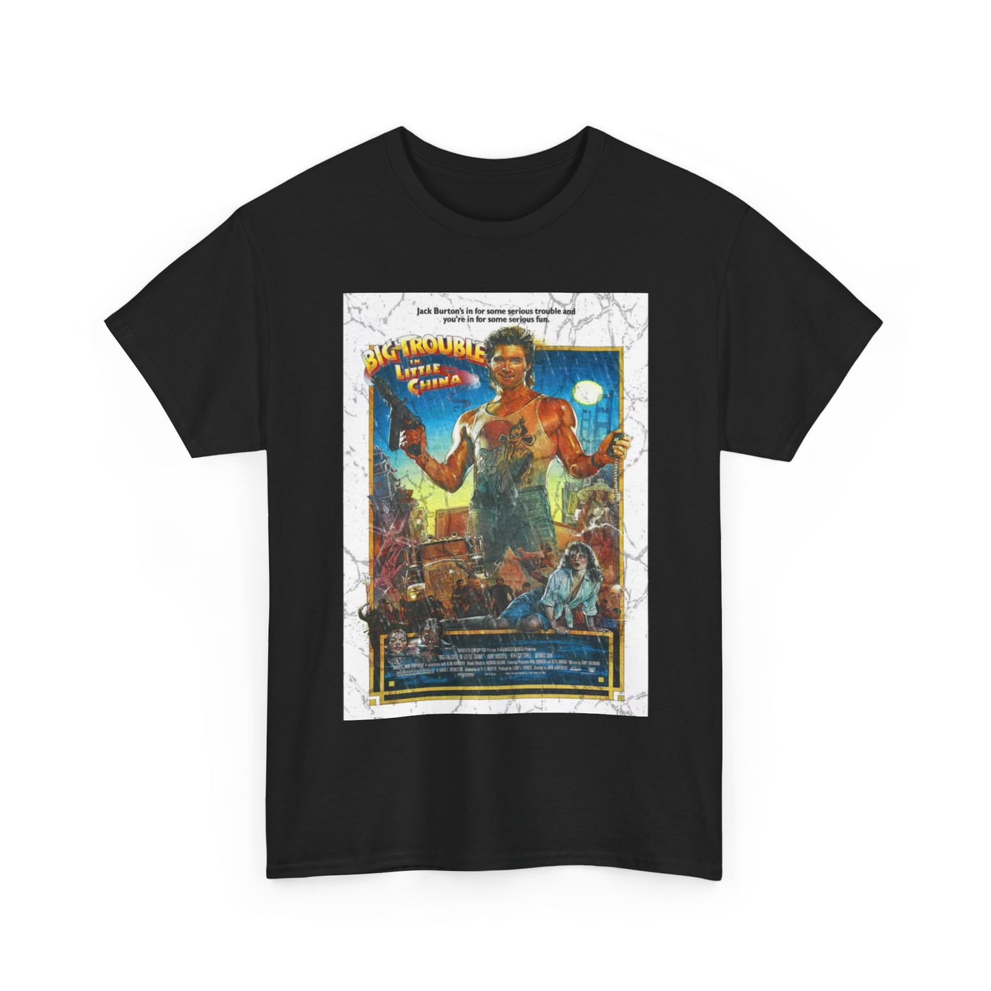 Big Trouble In Little China Tshirt Poster Retro 80s Movie Unisex Heavy Cotton