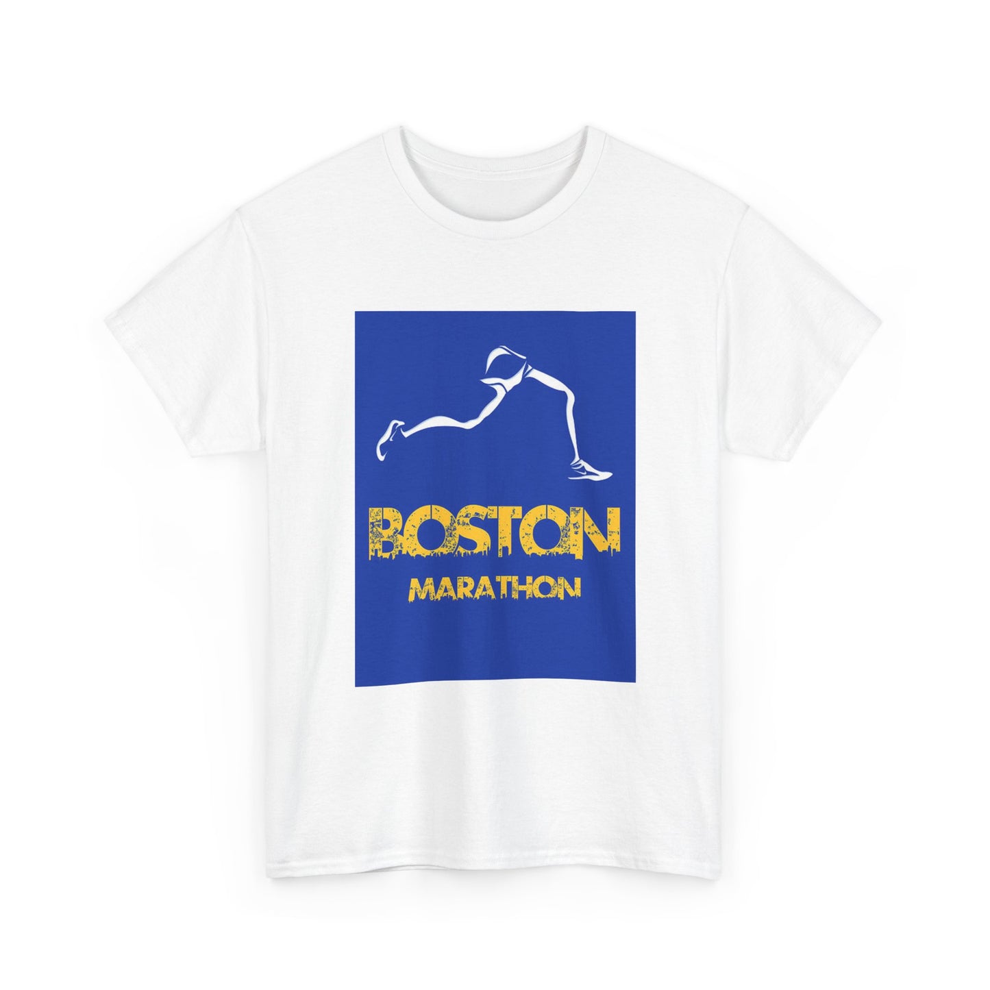 Boston Marathon Tshirt Retro Running Graphic Poster Unisex Heavy Cotton Tee