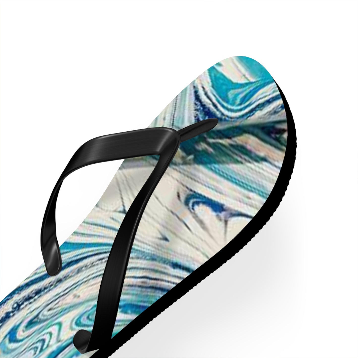 Turquoise Marble Sandals, Beach Shoes, Vacation Flip Flops, Pool Slides