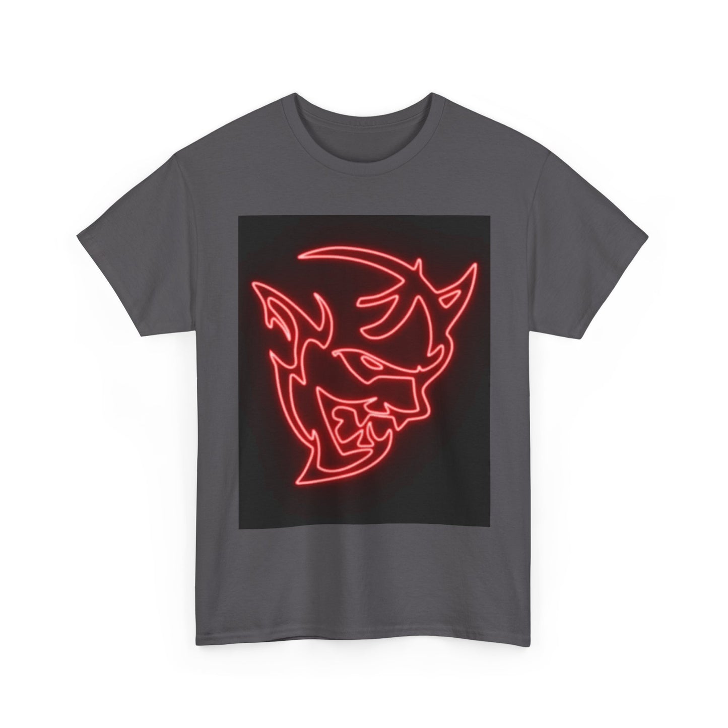 Dodge Demon Tshirt Hellcat Charger Logo Challenger Mopar Unisex Heavy Cotton Tee