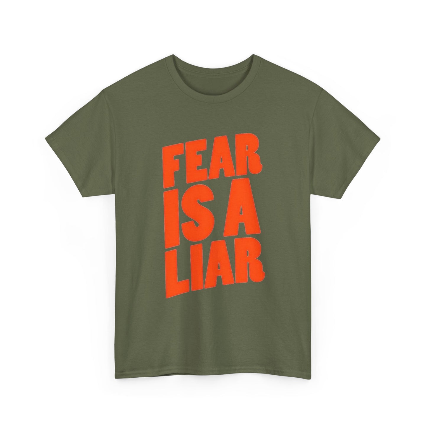 Fear Is A Liar Graphic T Shirt NEW Unisex Heavy Cotton Tee