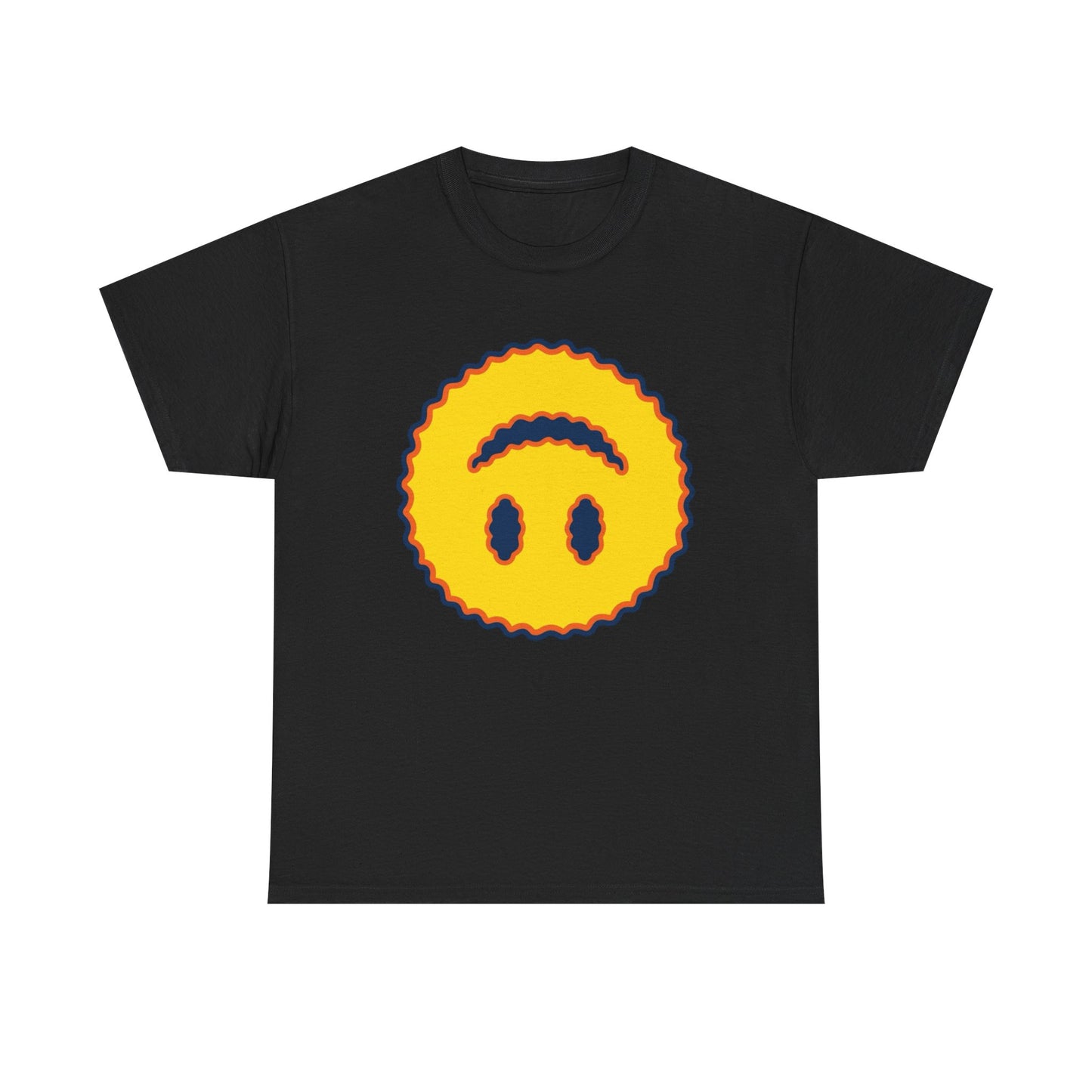 Trippy Smiley Face Groovy Graphic T Shirt Unisex Heavy Cotton Tee Gift New