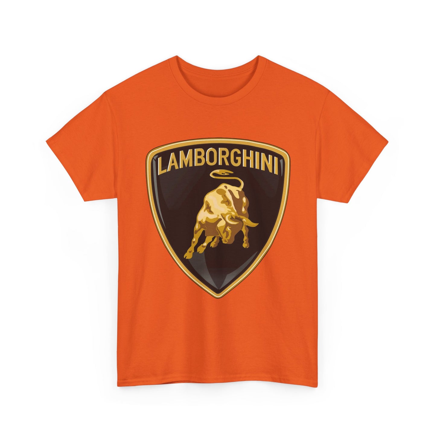 Lamborghini Graphic T Shirt Vintage Logo Retro Unisex Heavy Cotton Tee