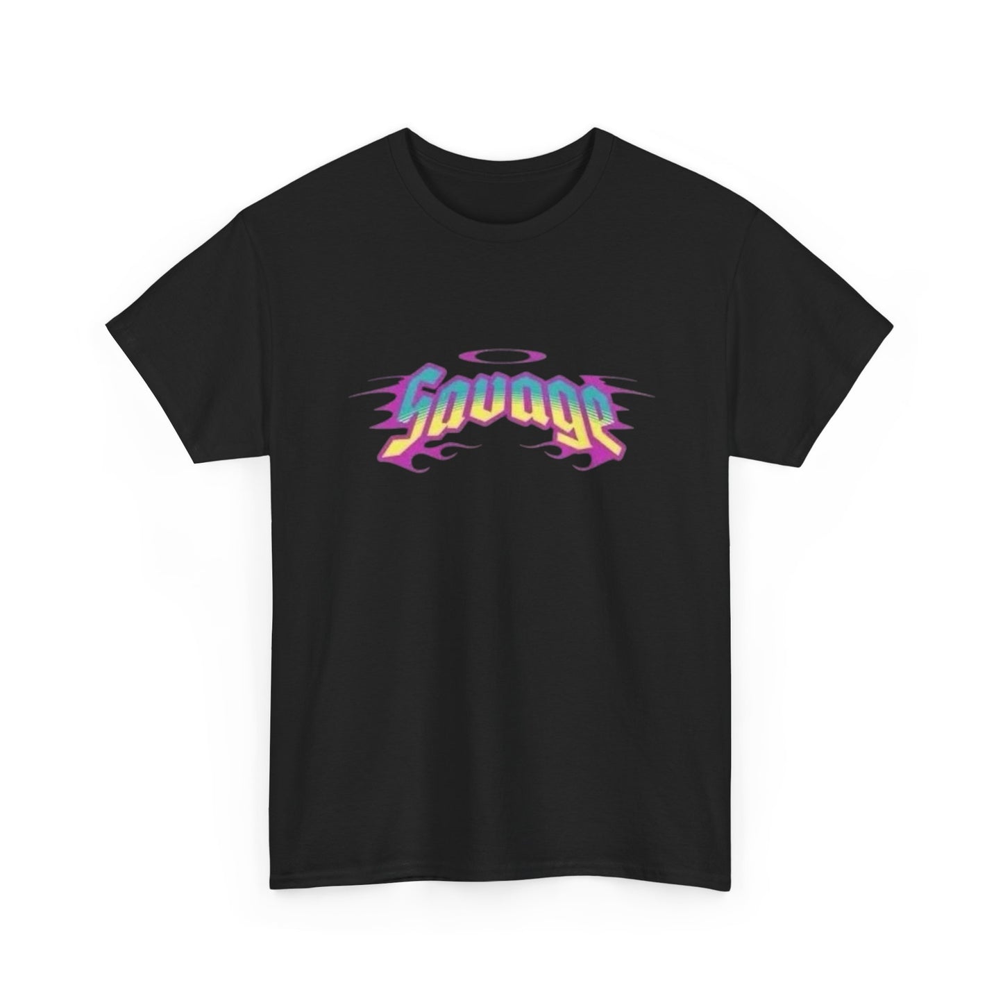 Savage Vintage Logo Graphic T-Shirt Unisex Comfy Heavy Cotton Tee