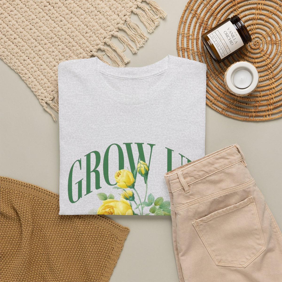 Grow Up Everywhere Graphic T Shirt Men's Heavy Cotton Tee