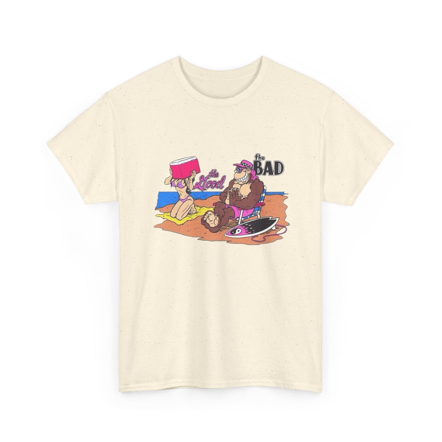 The Bad The Good Beach Graphic T Shirt NEW Unisex Heavy Cotton Tee