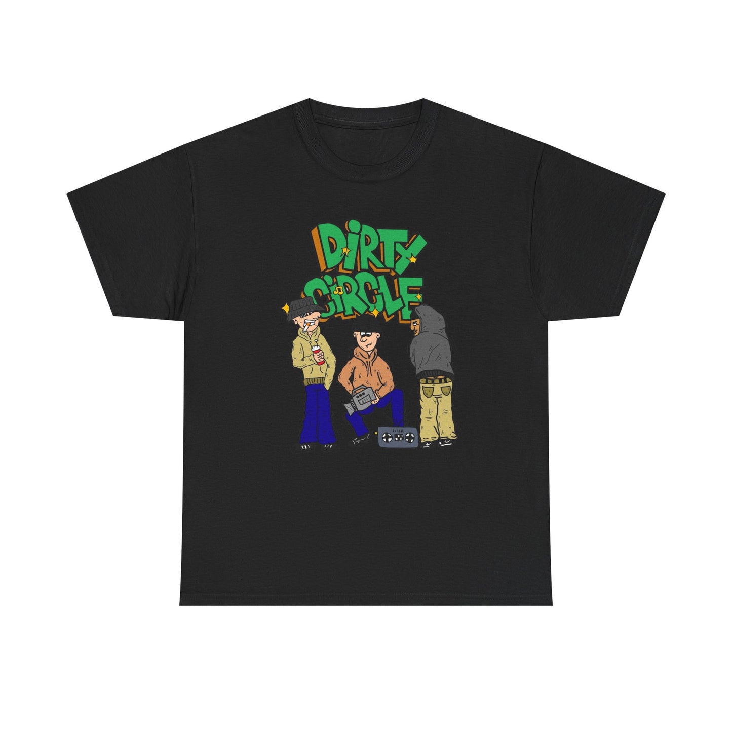 Dirty Circle Retro 90's Graphic T Shirt Unisex Heavy Cotton Tee