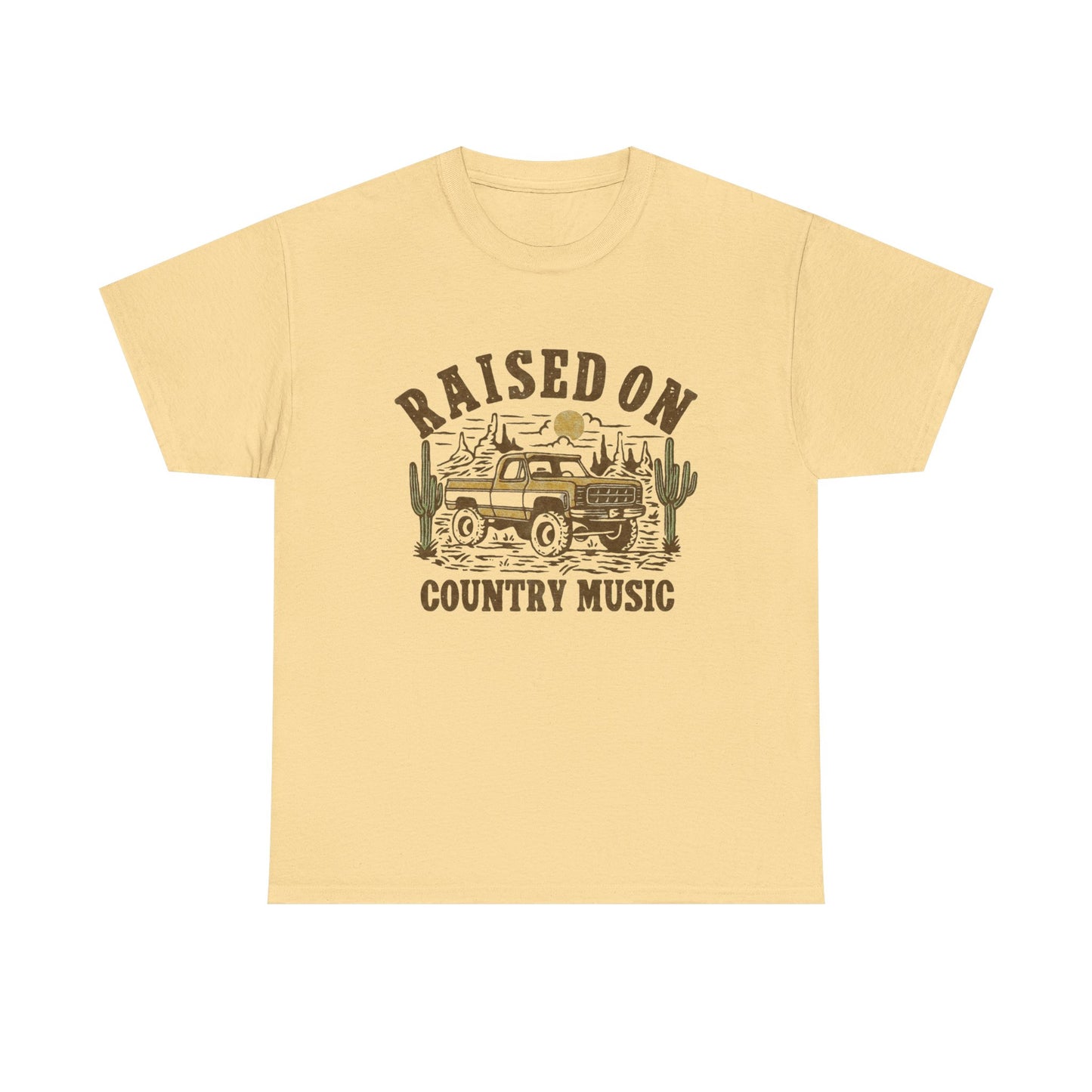 Raised On Country Music Graphic T Shirt ADULT NEW
