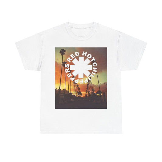 Red Hot Chili Peppers shirt California retro sunset art vintage Unisex Heavy