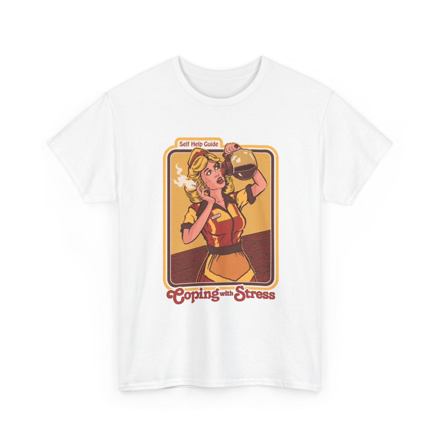 Coping With Stress Funny Graphic T Shirt NEW Unisex Heavy Cotton Tee