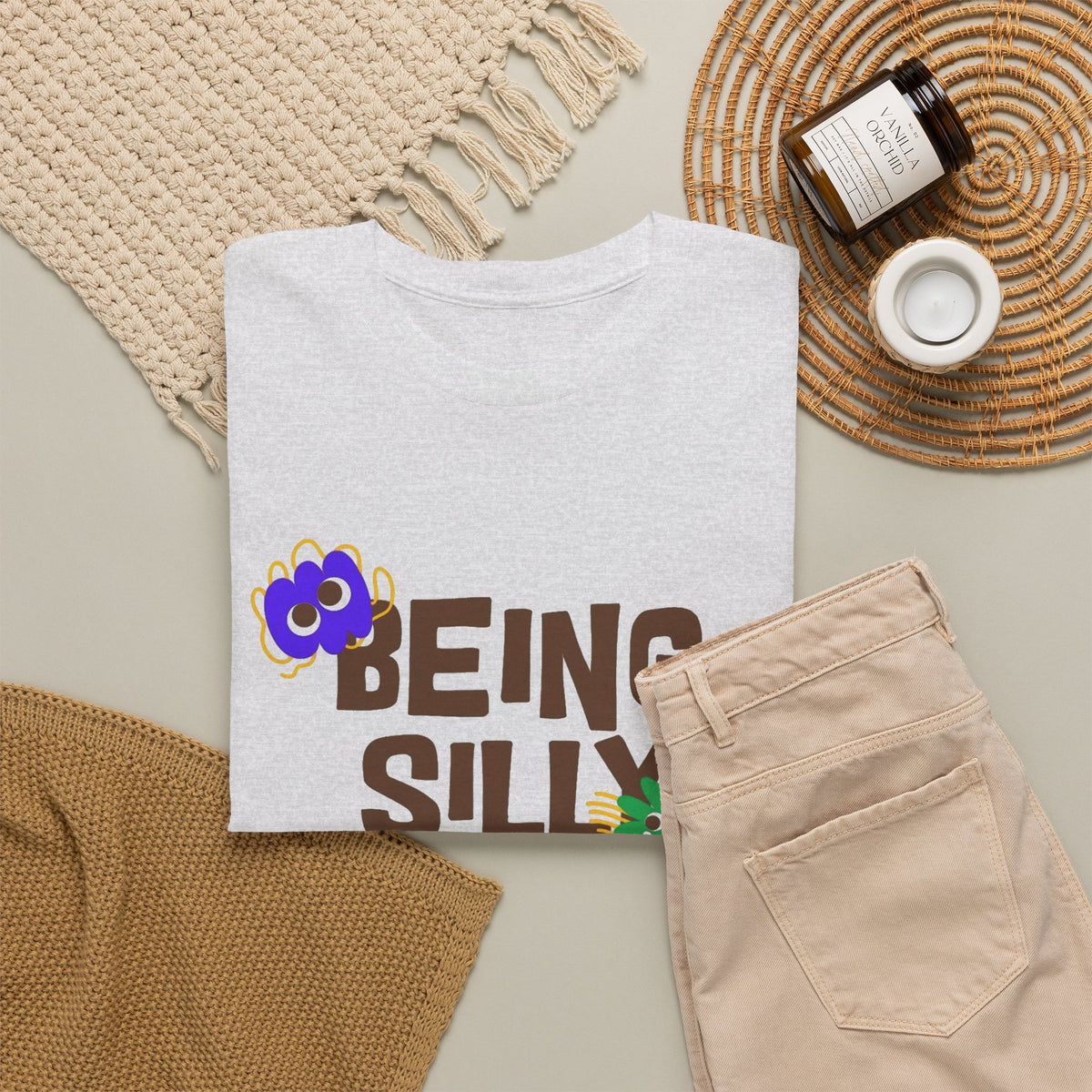 Being Silly Is Serious Business Graphic T Shirt Men's Heavy Cotton Tee