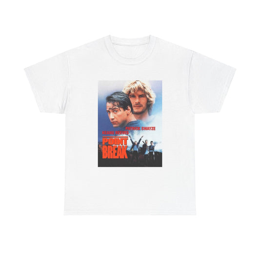 Point Break T shirt Vintage Movie Poster Retro Keanu Unisex Heavy Cotton Tee