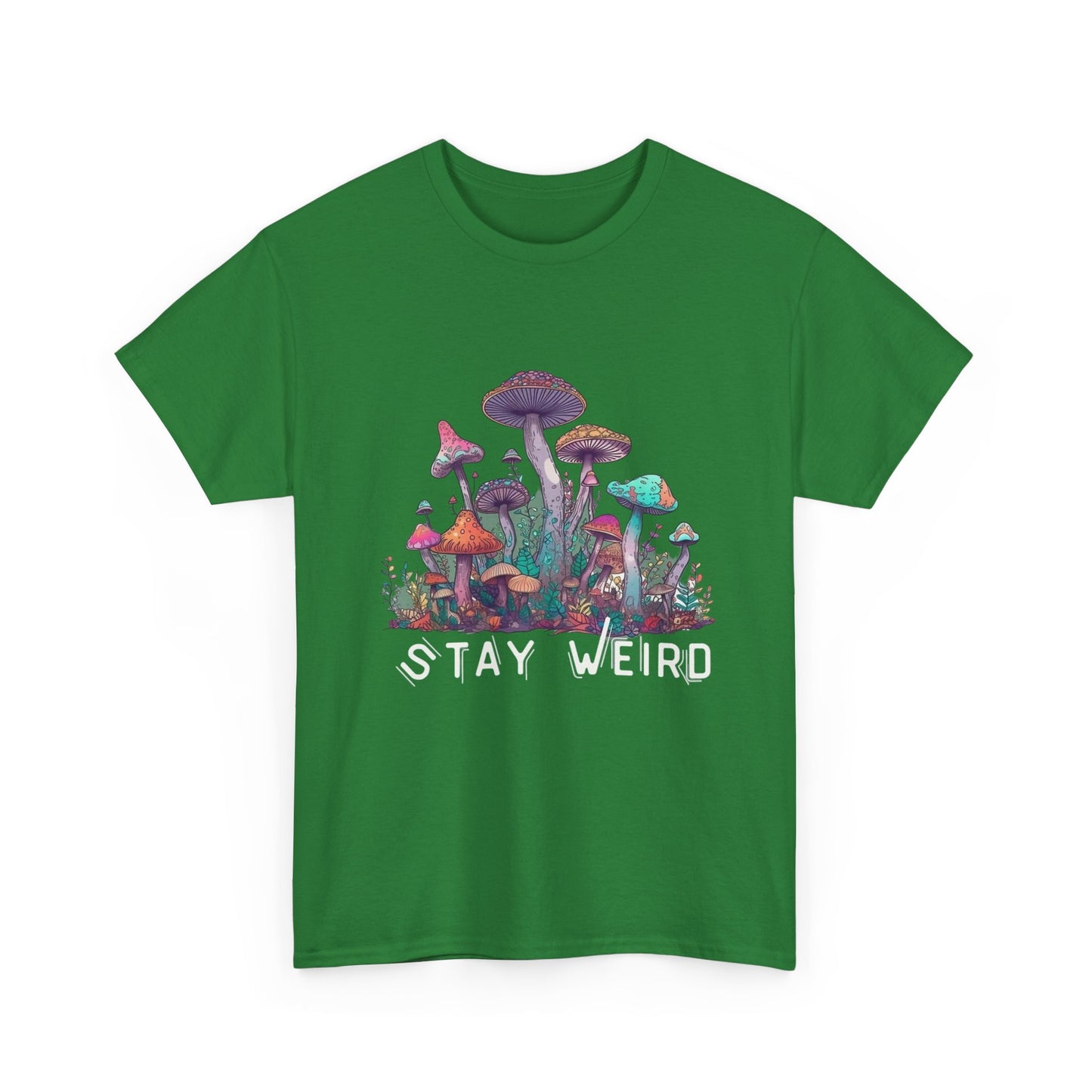 Trippy Mushroom Hunter Tshirt Mystical Graphic Vibe Unisex Stay Weird Retro