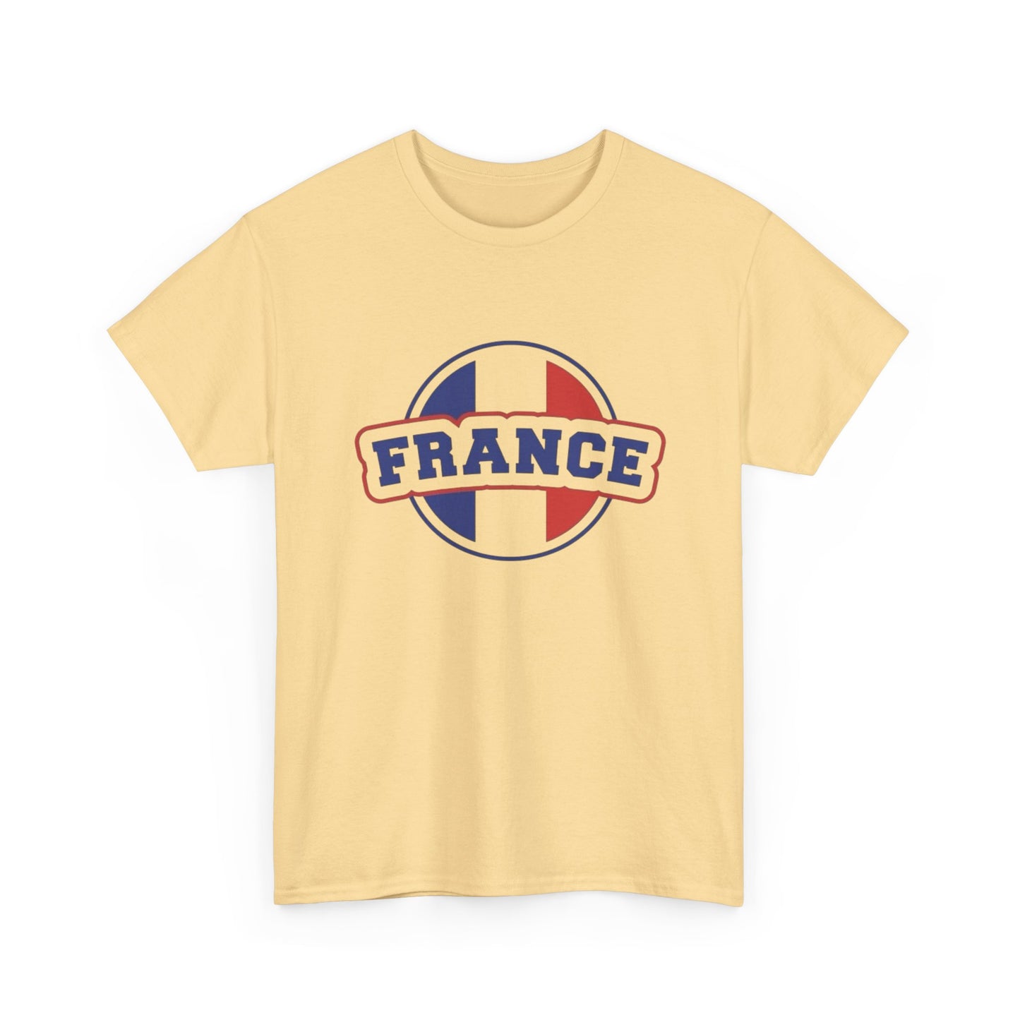 France Logo Flag Graphic T Shirt NEW GIFT Unisex Heavy Cotton Tee