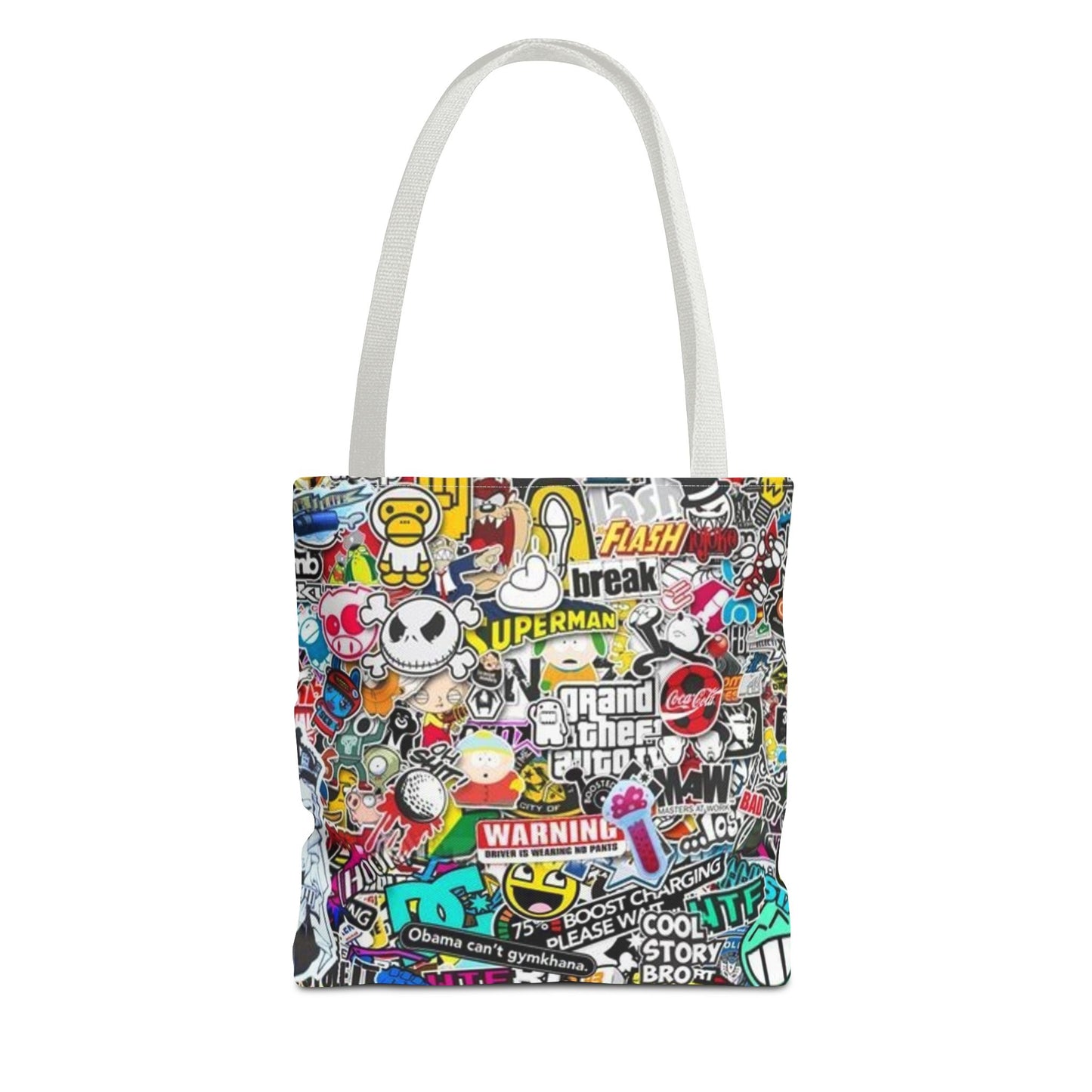 Stickers Skateboarding All Over Print BRAND NEW Purse Pocketbook,Travel Tote Bag