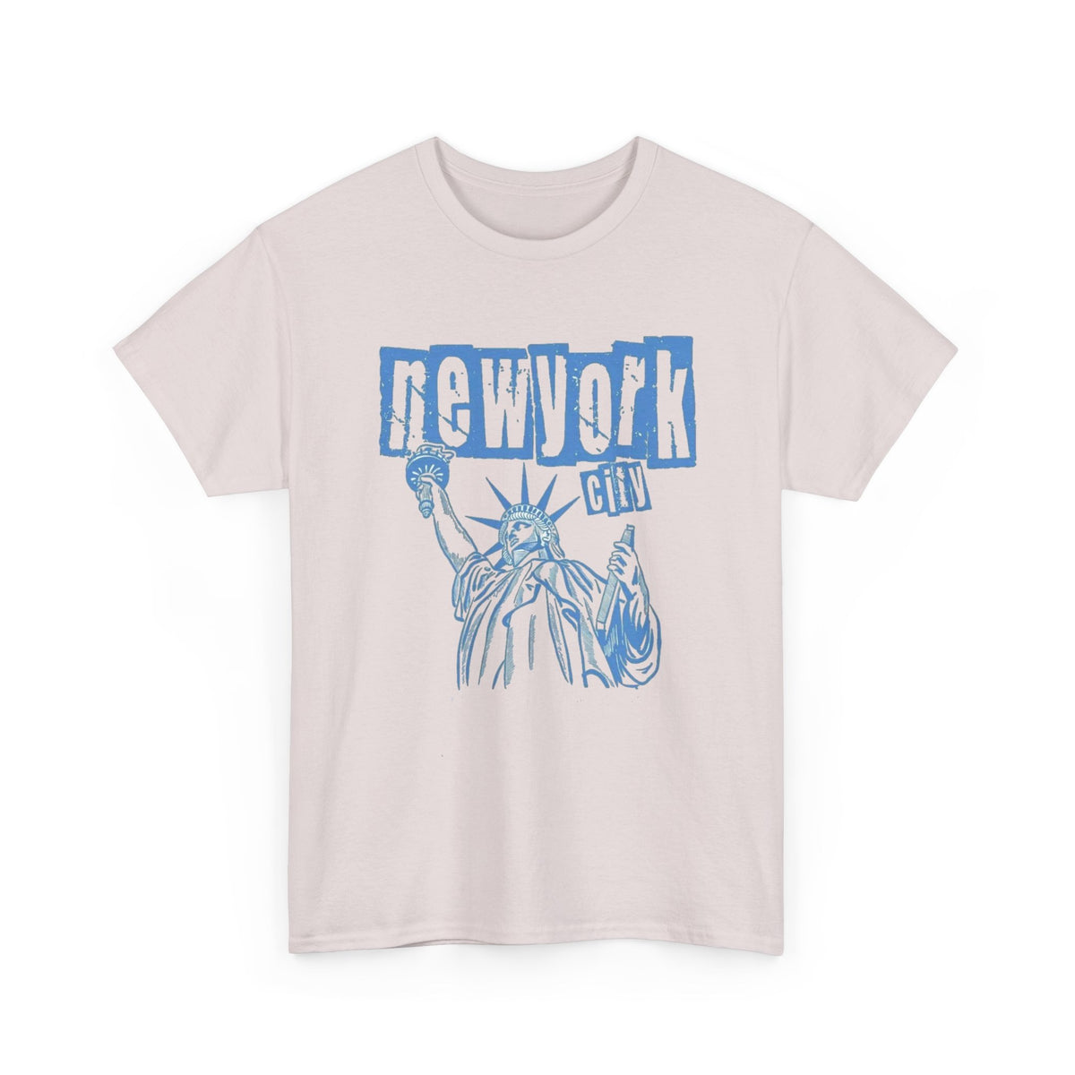 New York Retro Classic Graphic T Shirt Men's Liberty  Heavy Cotton Tee