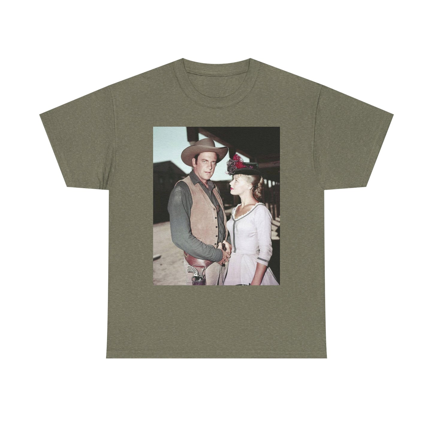 Gunsmoke Graphic T Shirt Vintage Poster Cowboy Series Unisex Heavy Cotton Tee