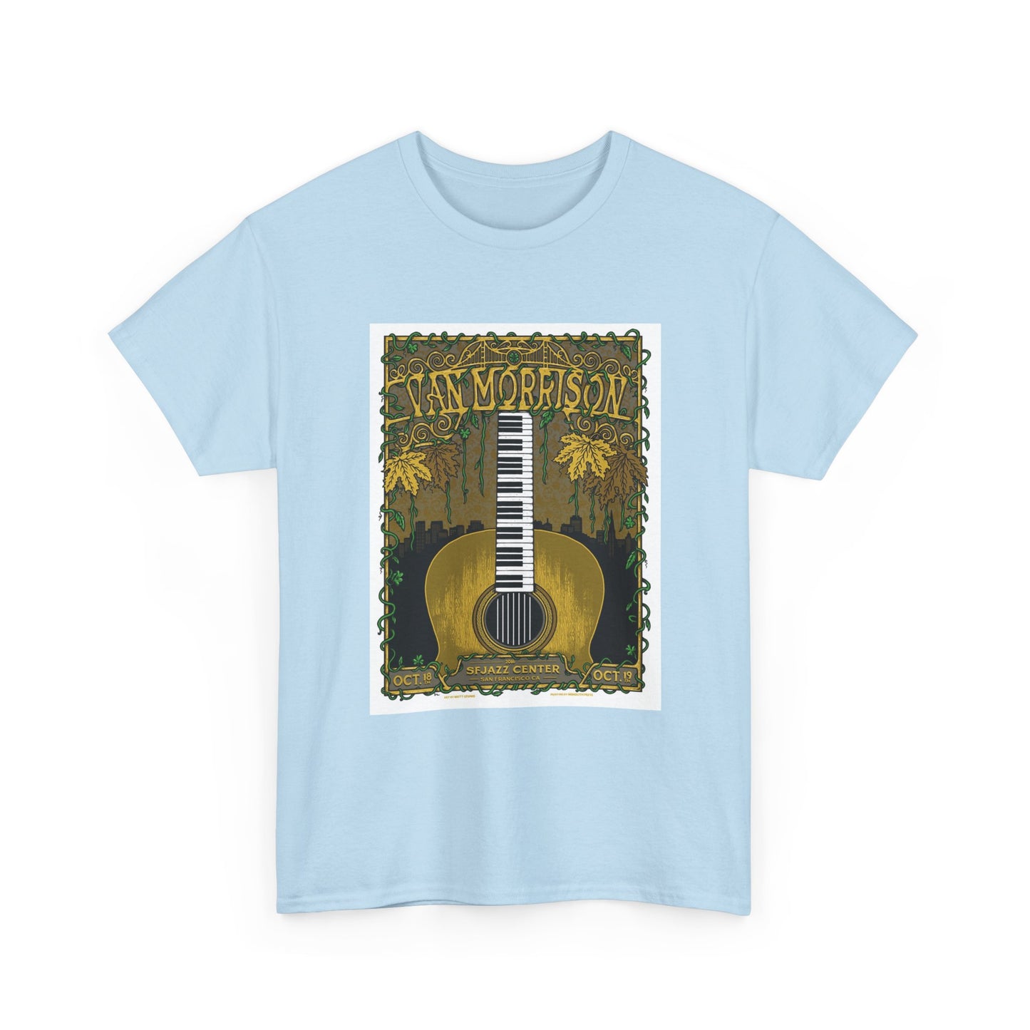 Van Morrison Tshirt Classic Rock Merch Graphic Retro Unisex Heavy Cotton Tee