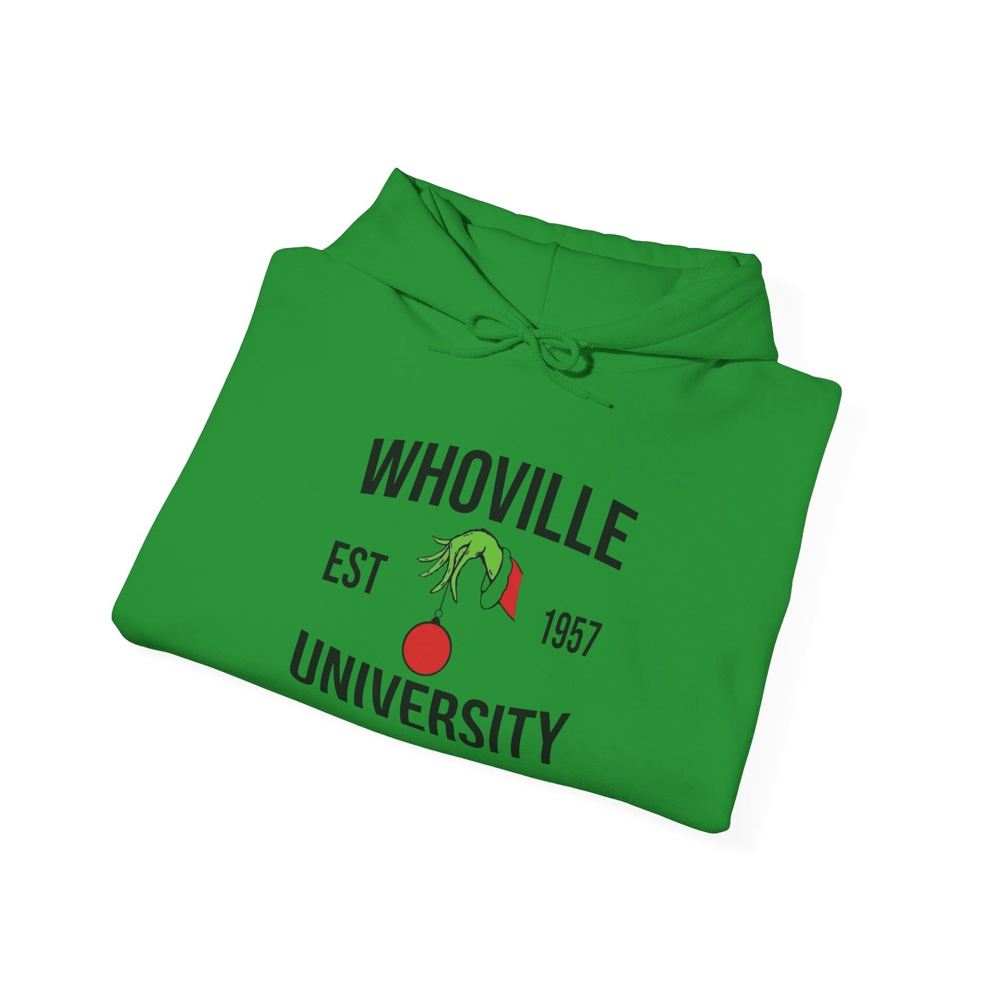 Whoville University The Grinch Graphic Hoodie Heavy Blend™ Hooded Sweatshirt