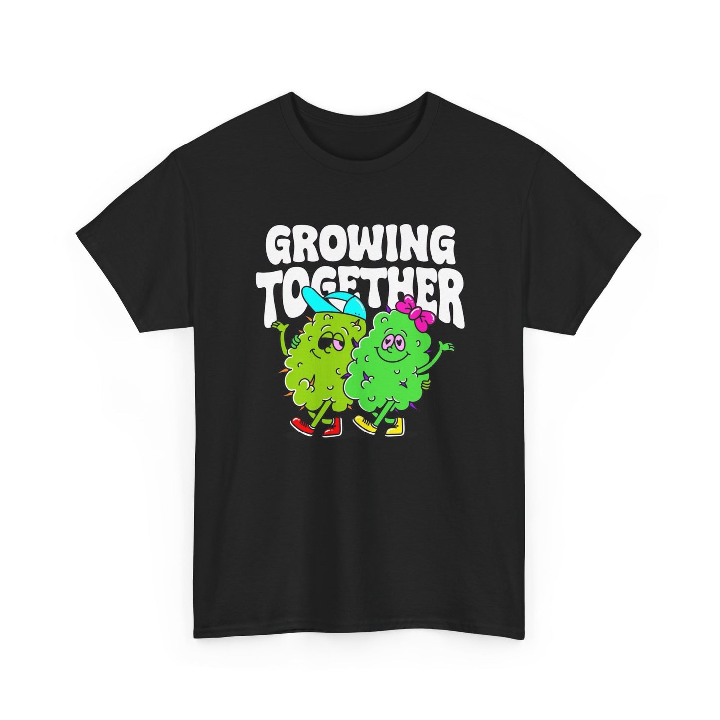 Growing Together Weed Nugs Funny T-Shirt NEW Gift Unisex Heavy Cotton Tee