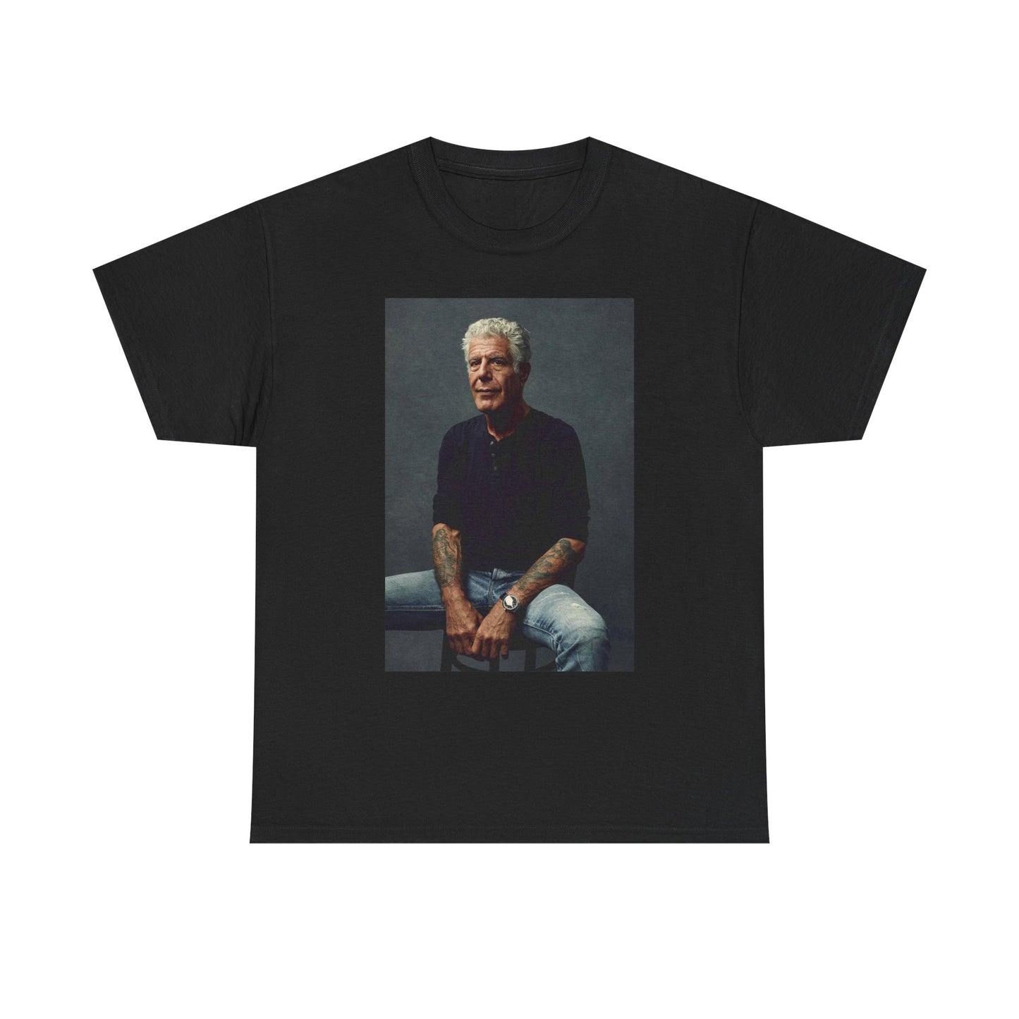 Anthony Bourdain Graphic Shirt Retro New York Chef Kitchen Unisex Heavy Cotton