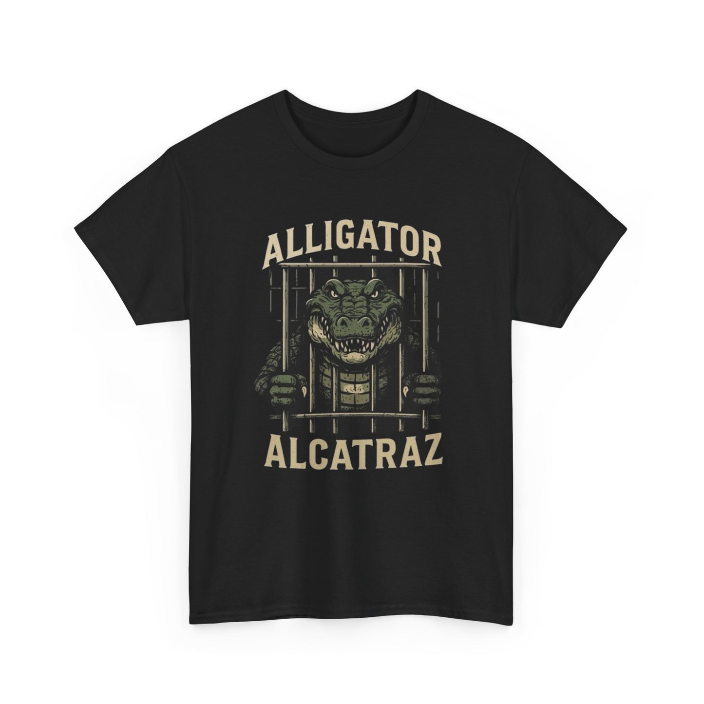 Alligator Alcatraz Graphic T Shirt S-5XL NEW Unisex Heavy Cotton Tee