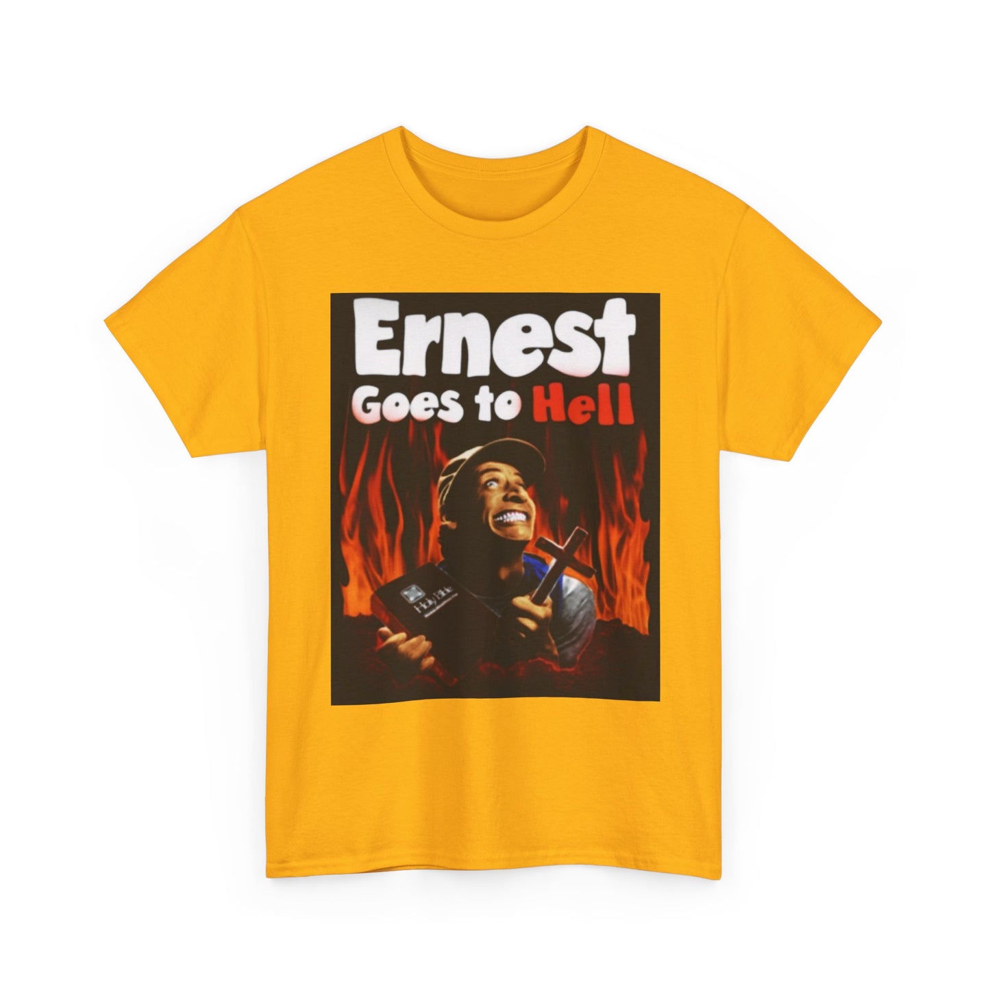 Ernest Goes To Hell Graphic T Shirt Funny Vintage Poster Unisex Heavy Cotton Tee