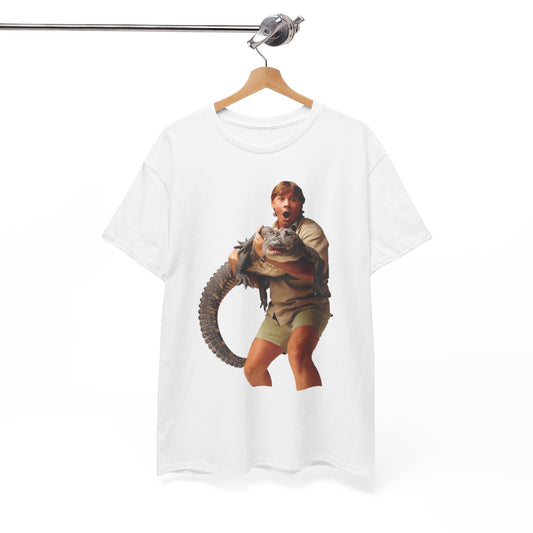 Crocodile Hunter Funny Retro 90's Graphic T Shirt Unisex Heavy Cotton Tee