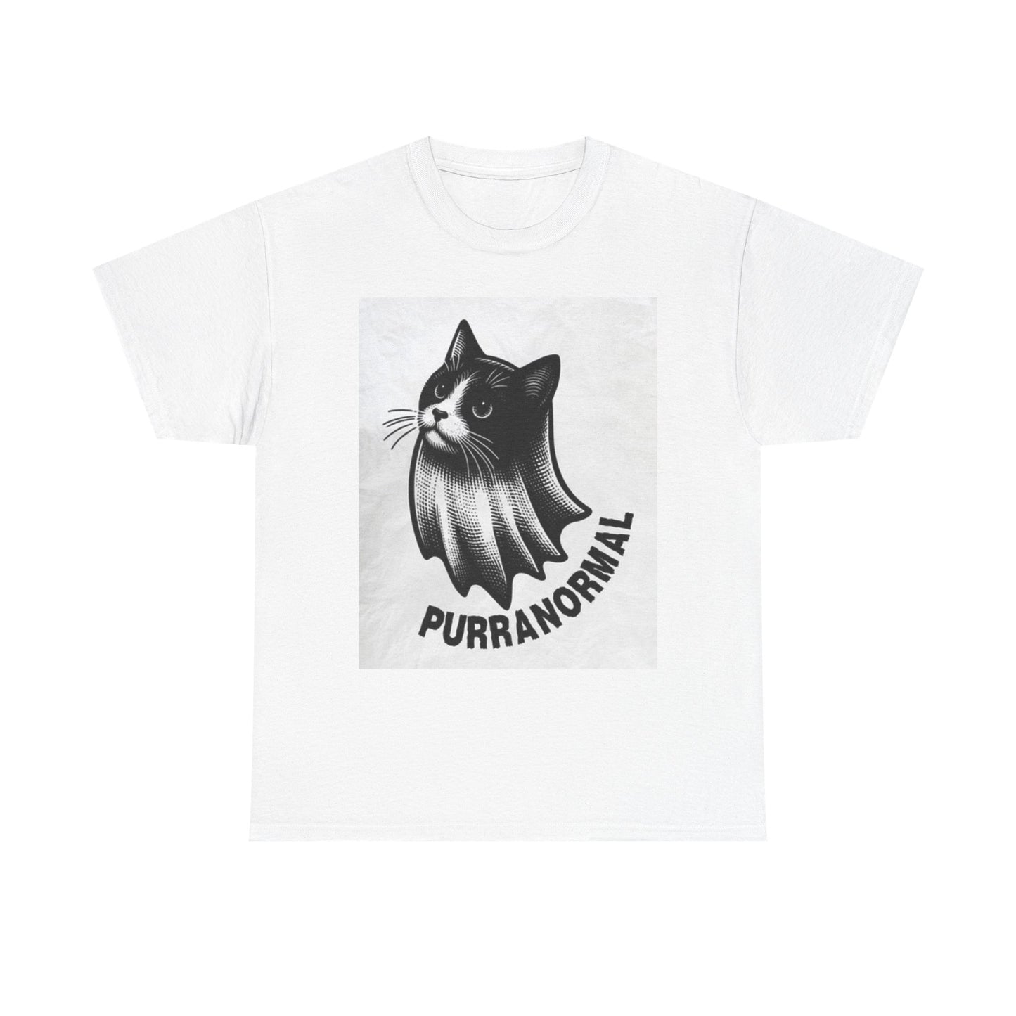 Paranormal T Shirt Funny Cat Graphic Kittens Humor Unisex Heavy Cotton Tee