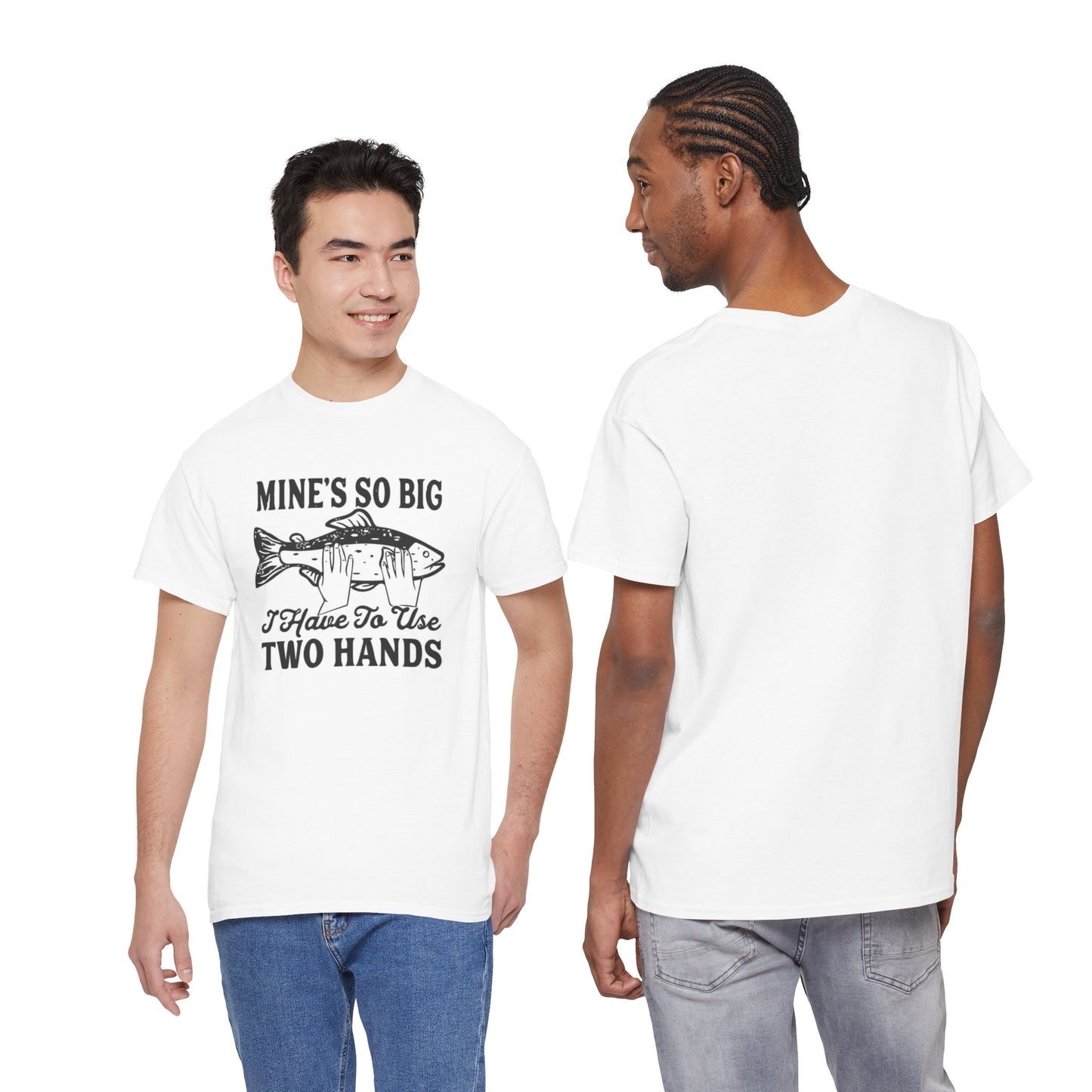 Funny Fishing Graphic T Shirt Big Jokes Humor Men's Heavy Cotton Tee