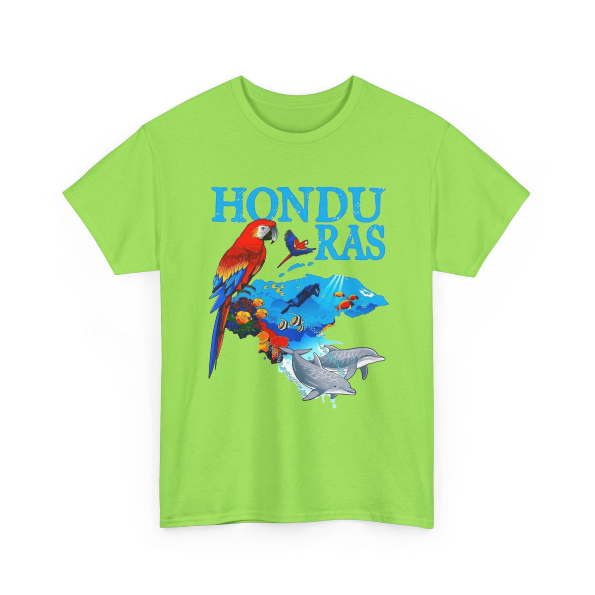 Honduras Graphic T Shirt Men's Retro Tropical Birds Heavy Cotton Tee
