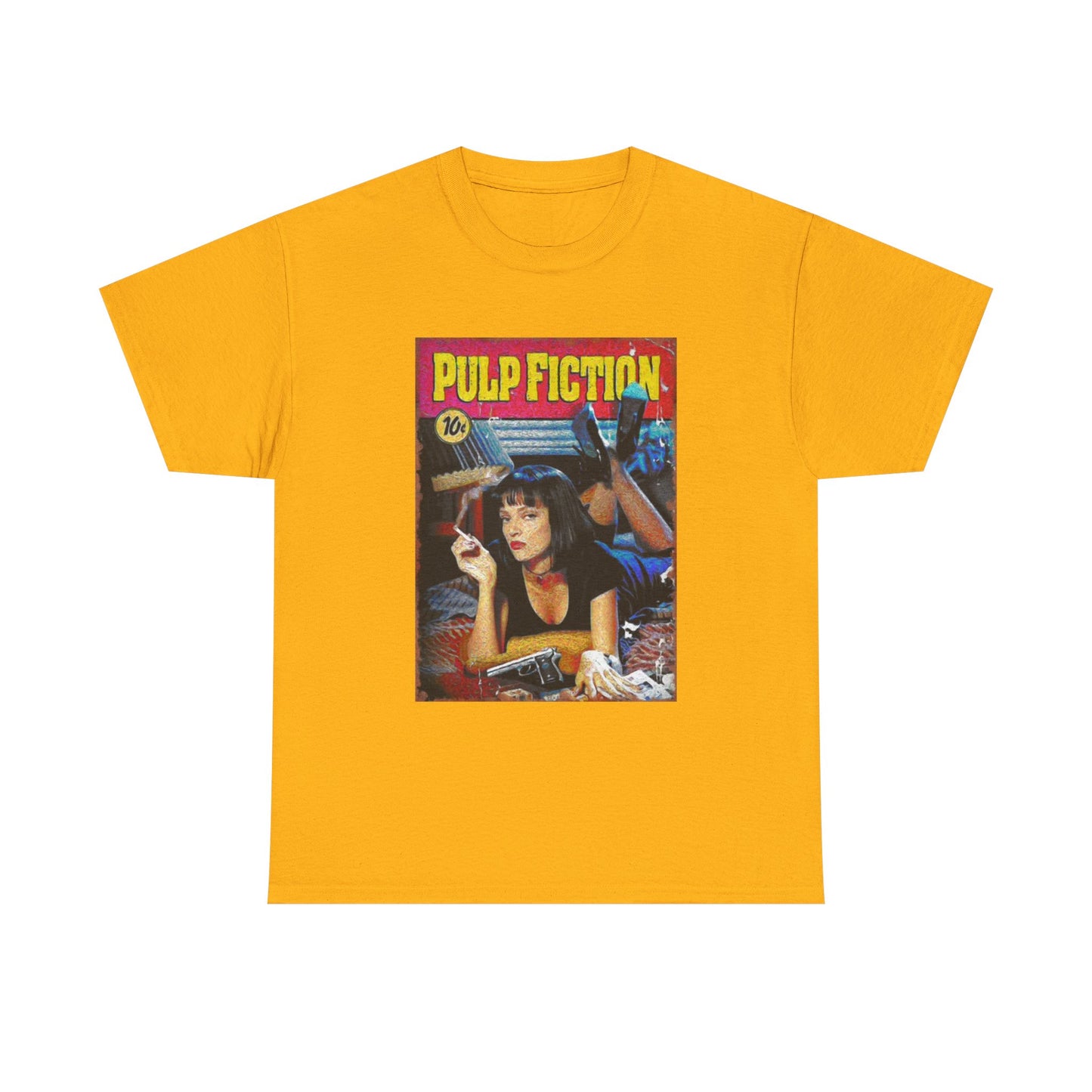 Pulp fiction T-shirt vintage graphic retro movie poster Unisex Heavy Cotton Tee