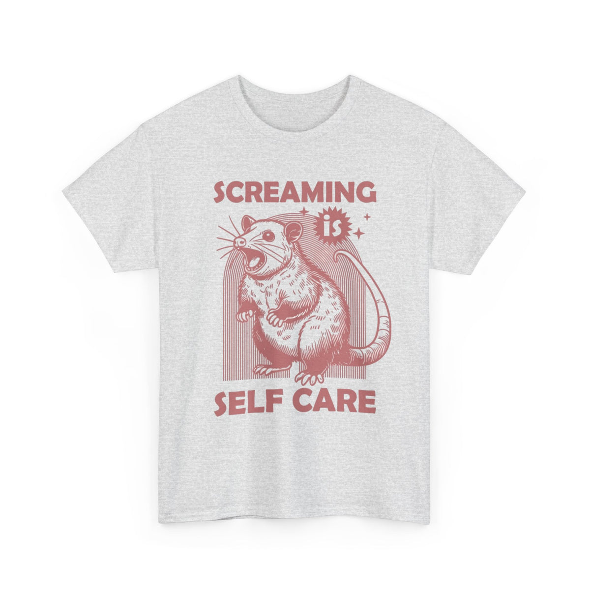 Screaming Self Care Rat T-Shirt Men's Graphic Tee