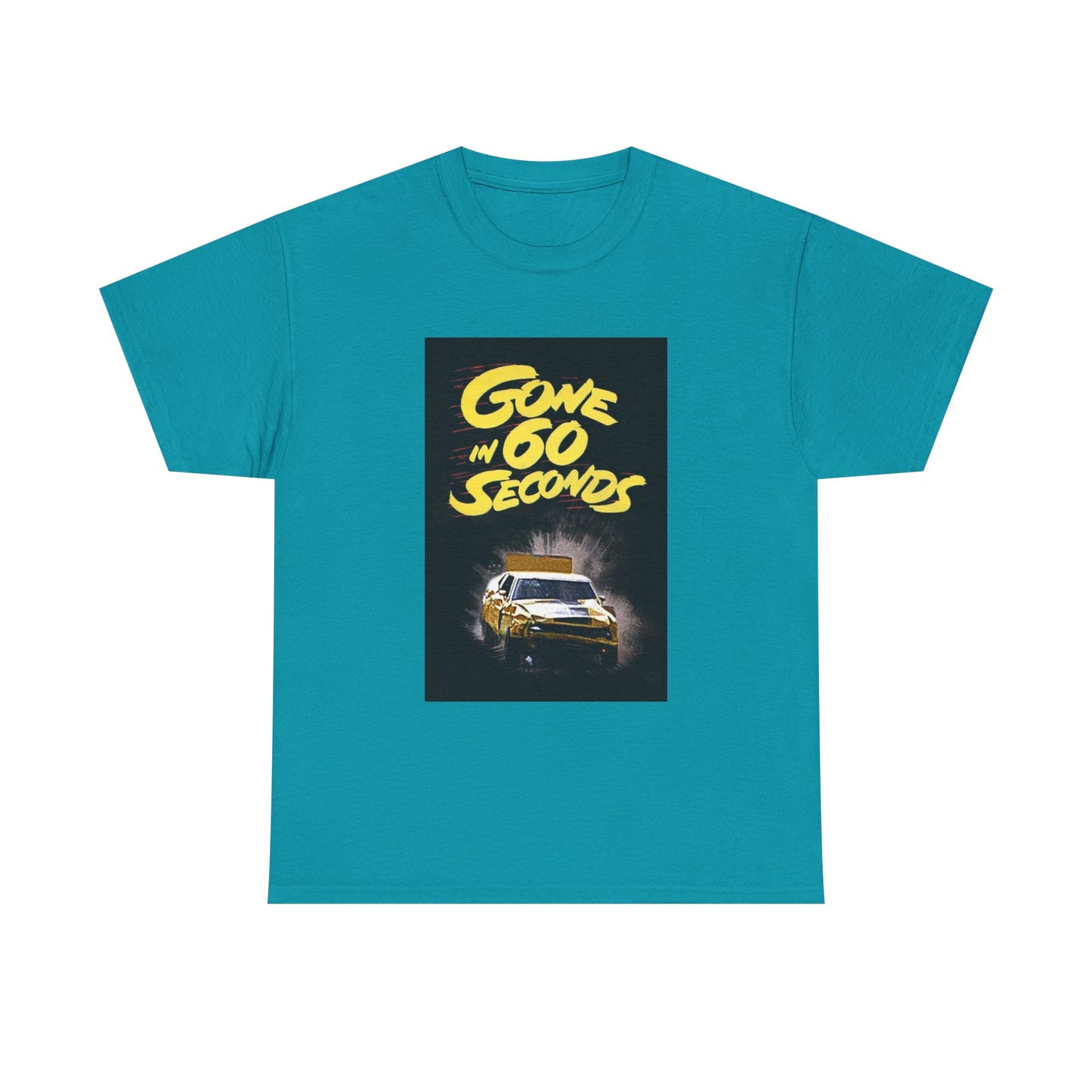 Gone in 60 Seconds Tshirt Vintage Ford Mustang Retro Poster Unisex Heavy Cotton