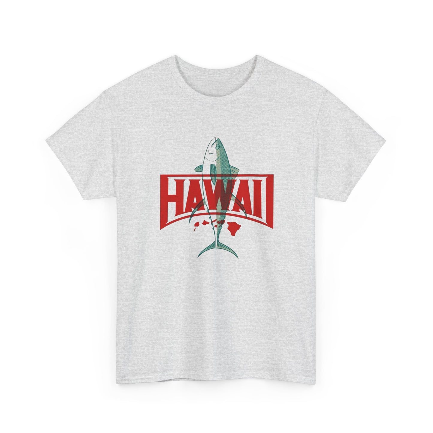 Hawaii Fishing Graphic T Shirt NEW ADULT Unisex Heavy Cotton Tee