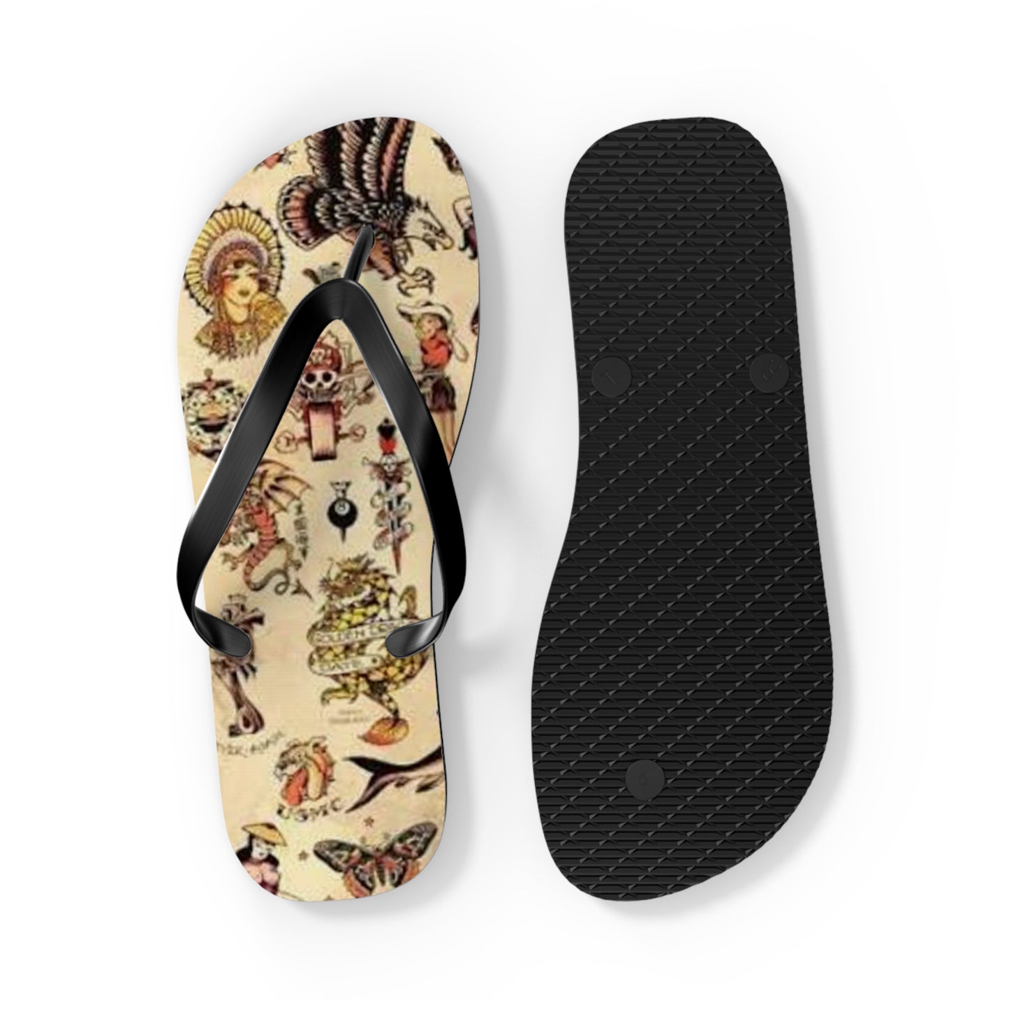 Sailor Jerry Sandals, Beach Shoes, Vacation Flip Flops, Pool Slides, Comfortable