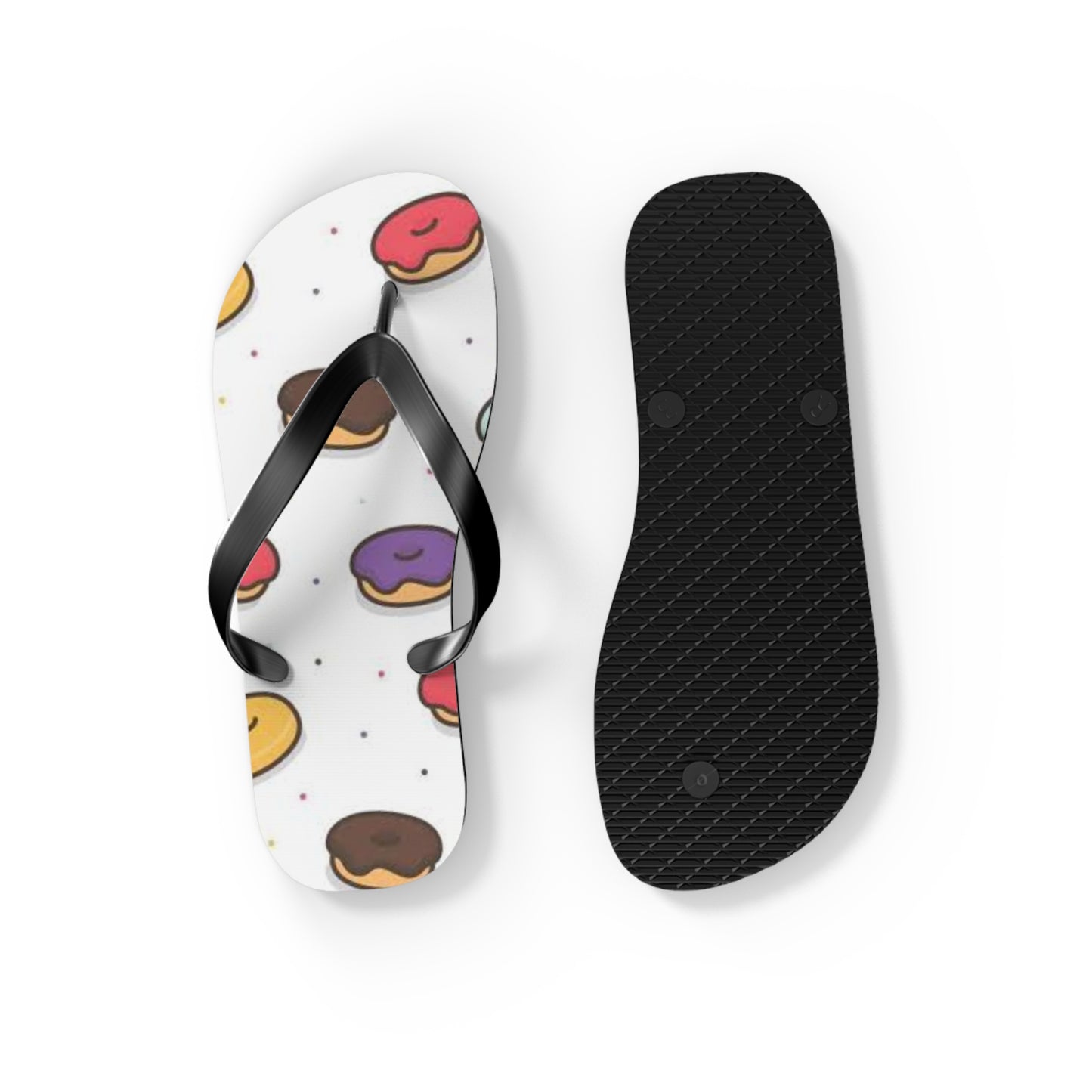 Donuts Summer Sandals, Beach Shoes, Vacation Flip Flops, Pool Slides