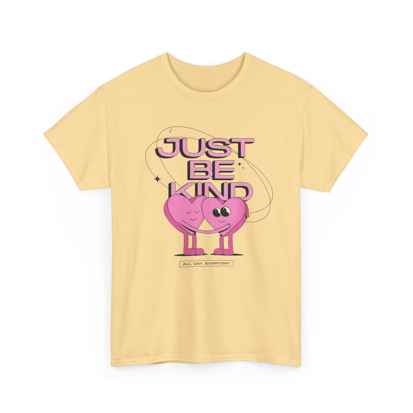 Just Be Kind Retro Graphic T Shirt Unisex Heavy Cotton Tee