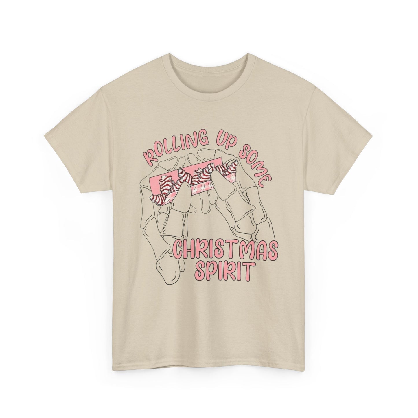 Rolling Up Some Christmas Spirit Cakes Graphic T Shirt NEW Heavy Cotton Tee