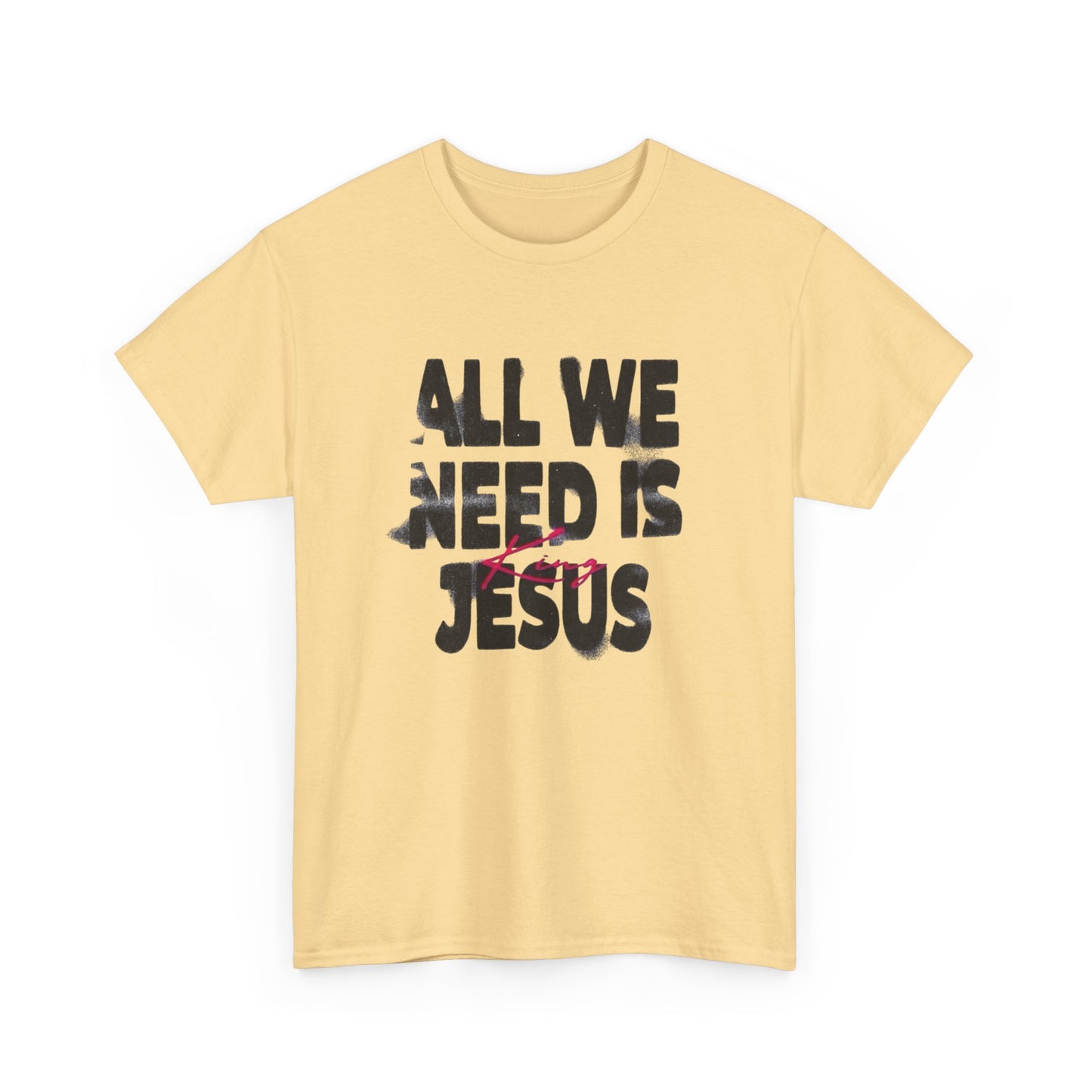 All We Need Is Jesus Graphic T Shirt Heavy Cotton Tee NEW Gift