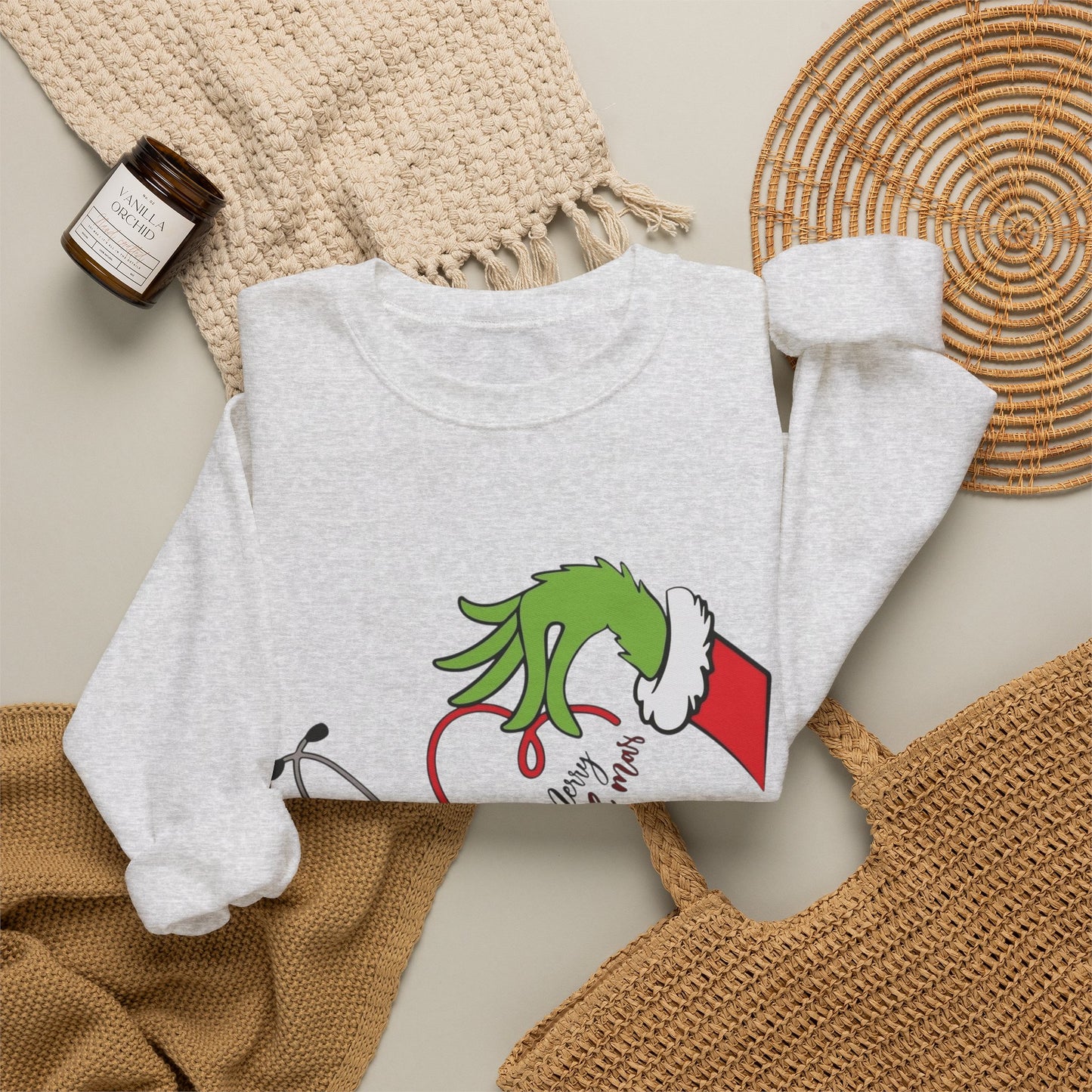 The Grinch Graphic Nurse Doctor Sweater NEW Heavy Blend™ Crewneck Sweatshirt